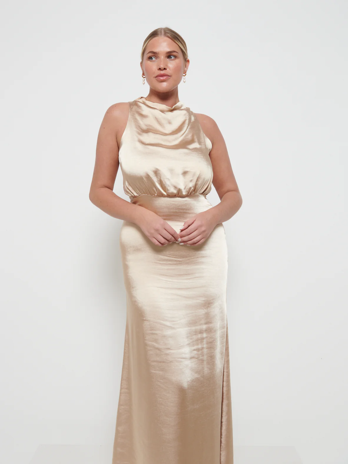 Farrah Maxi Bridesmaid Dress - Matte Bronze - Image 2
