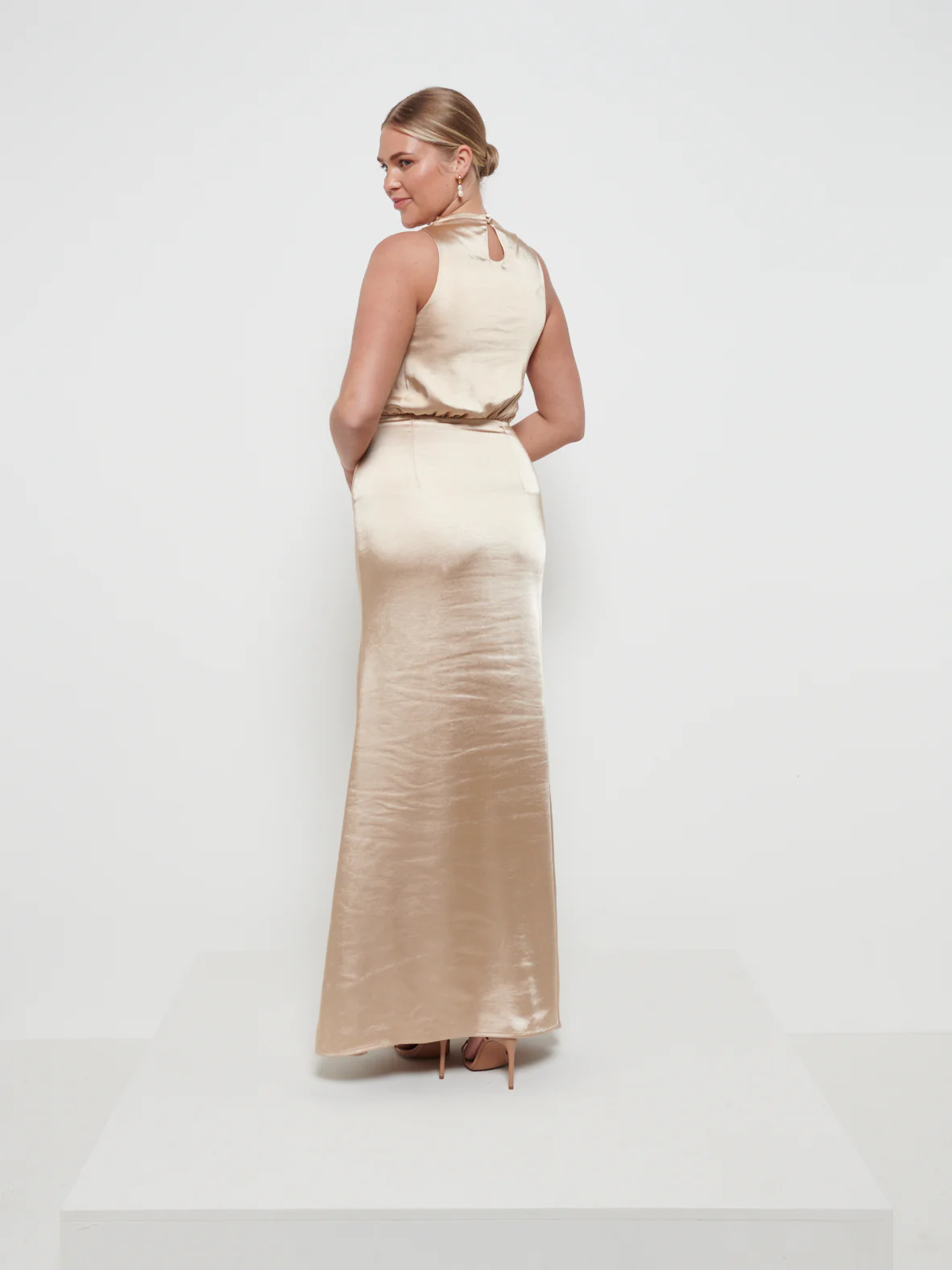 Farrah Maxi Bridesmaid Dress - Matte Bronze - Image 3