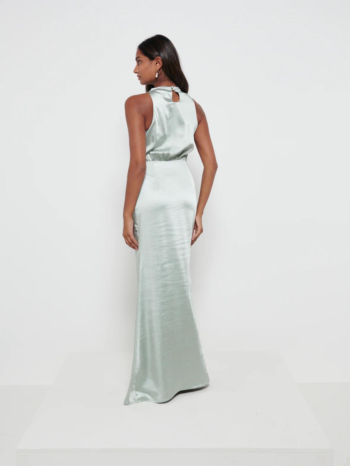 Farrah Maxi Bridesmaid Dress - Matte Sage - Image 3