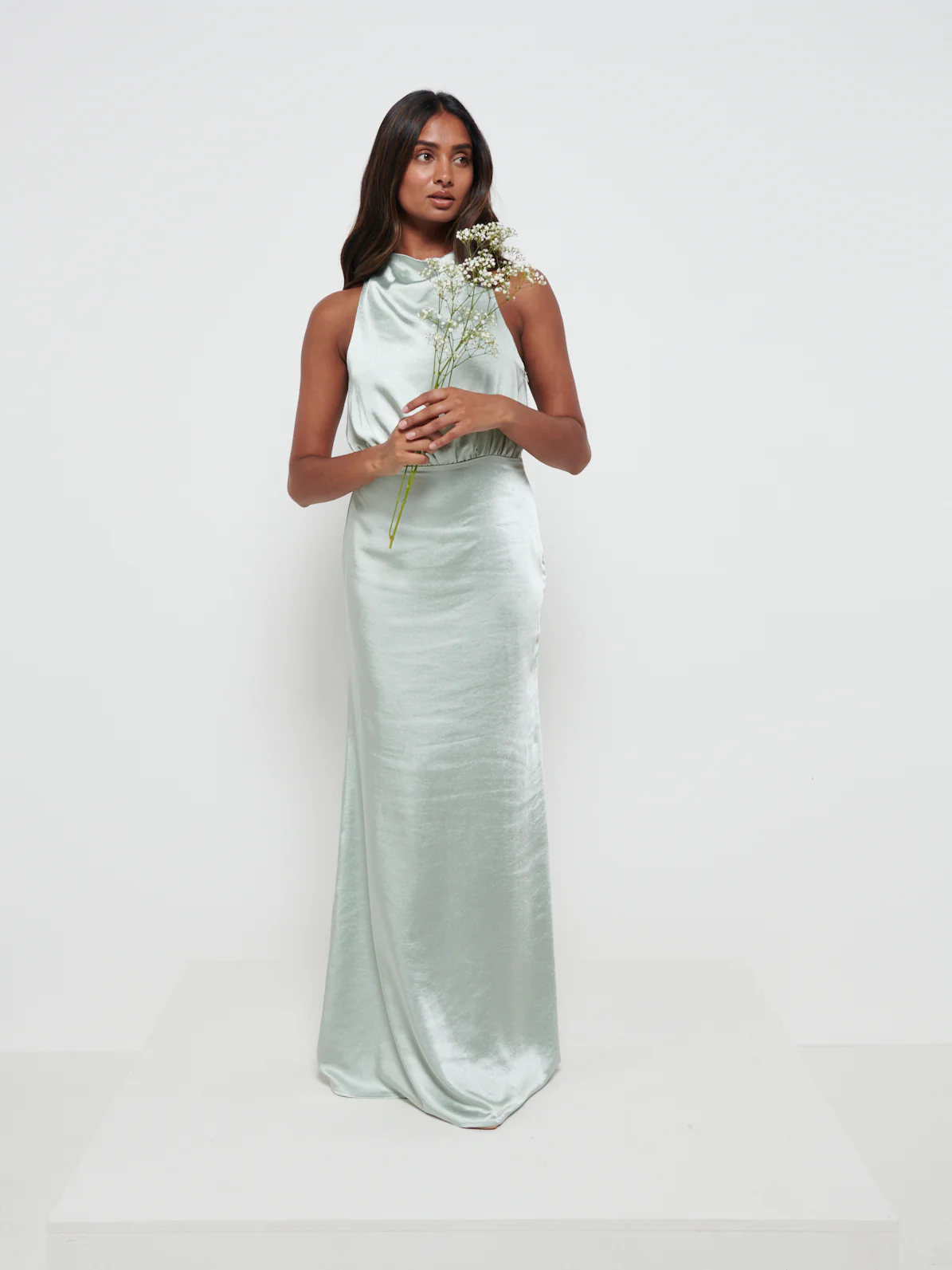 Farrah Maxi Bridesmaid Dress - Matte Sage - Image 4