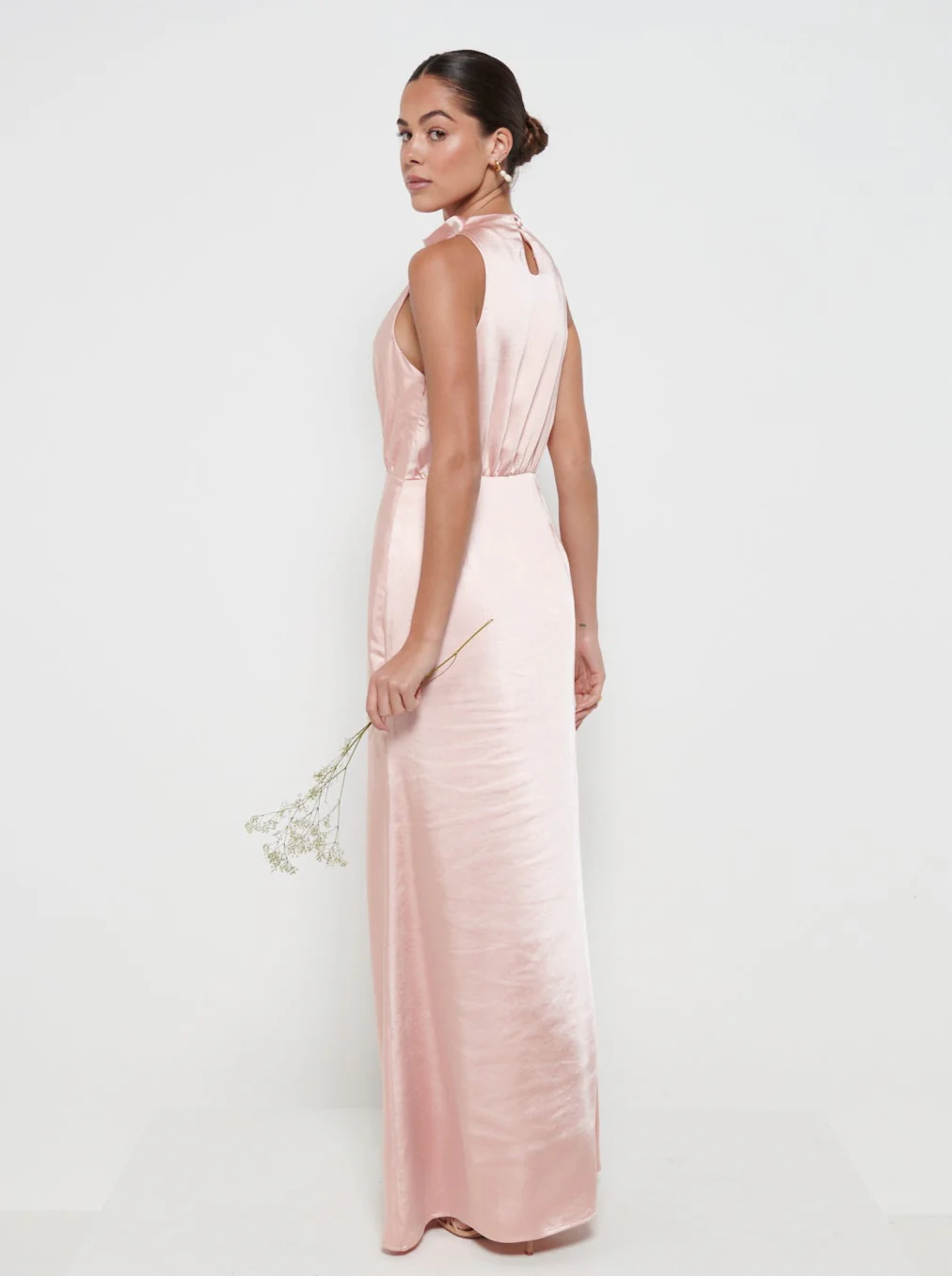 Farrah Maxi Bridesmaid Dress - Matte True Blush - Image 3