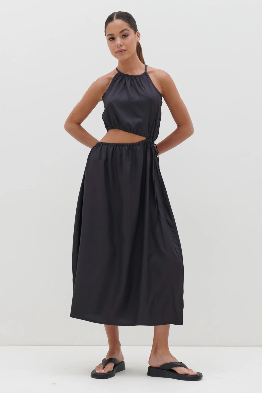 Fleur Cut Out Midaxi - Black - Image 2