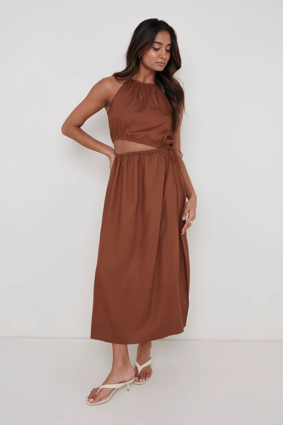Fleur Cut Out Midaxi - Espresso - Image 3
