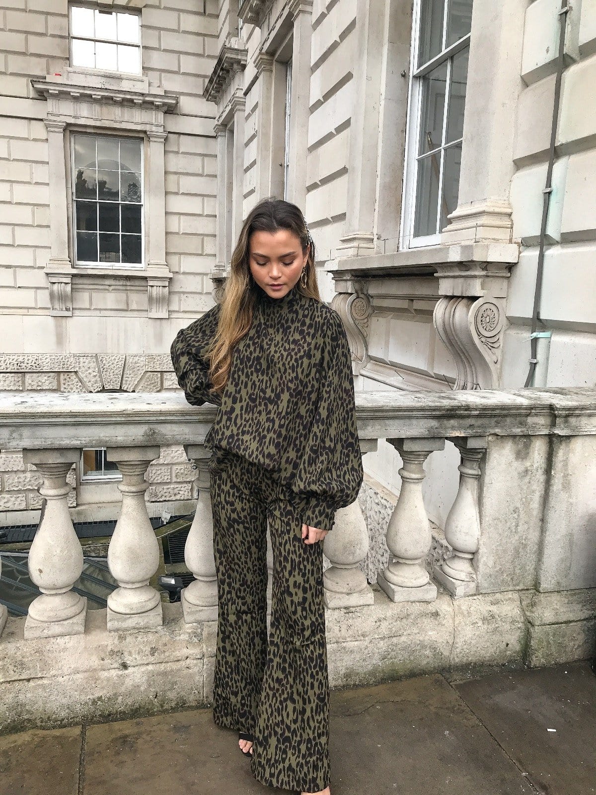 Flo Trousers - Khaki Leopard - Image 2