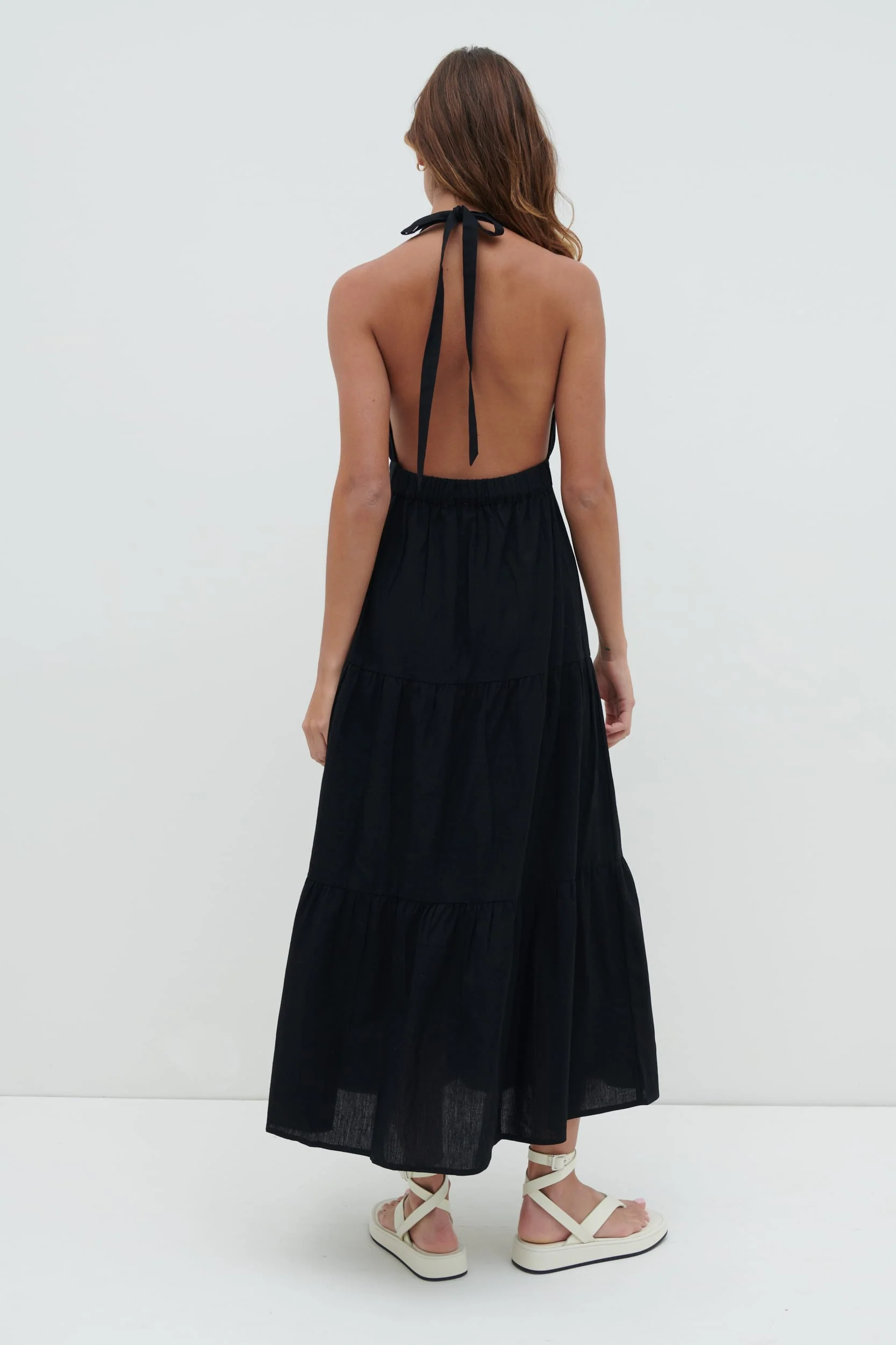 Gabrielle Halterneck Midaxi Dress - Black - Image 2
