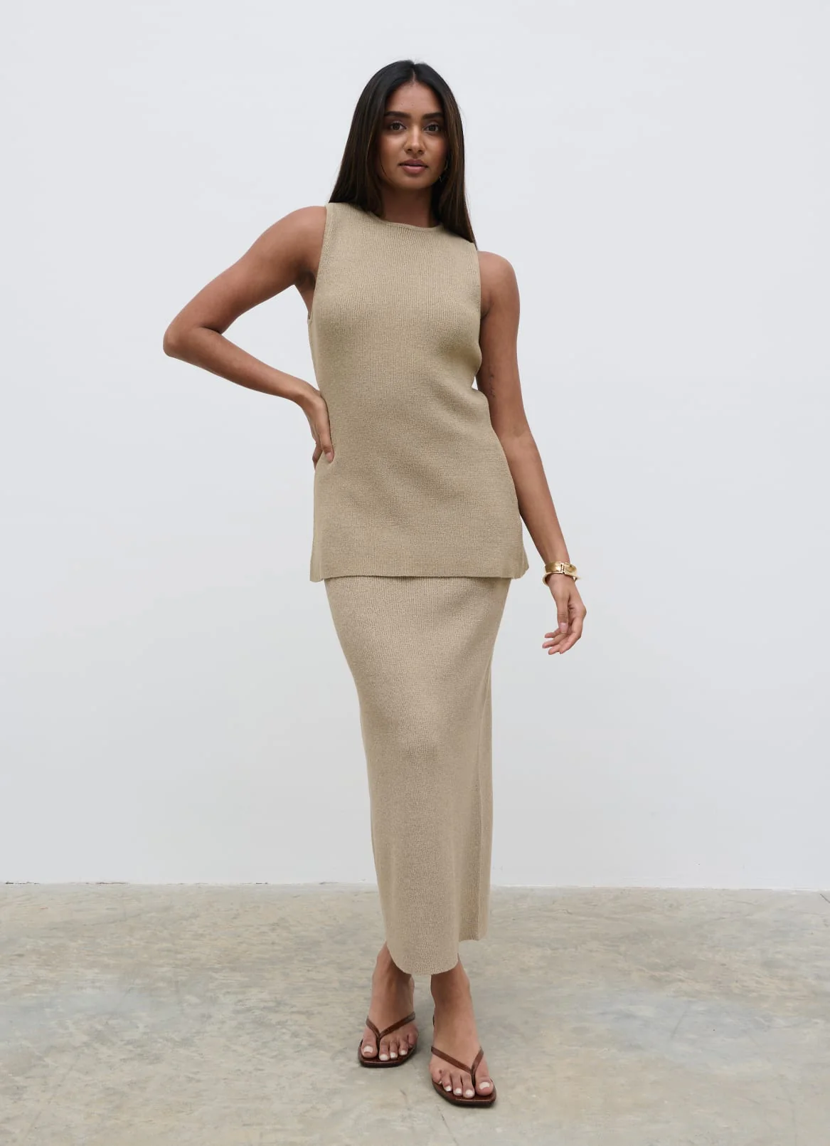 Goldie Knit Top - Oatmeal - Image 3