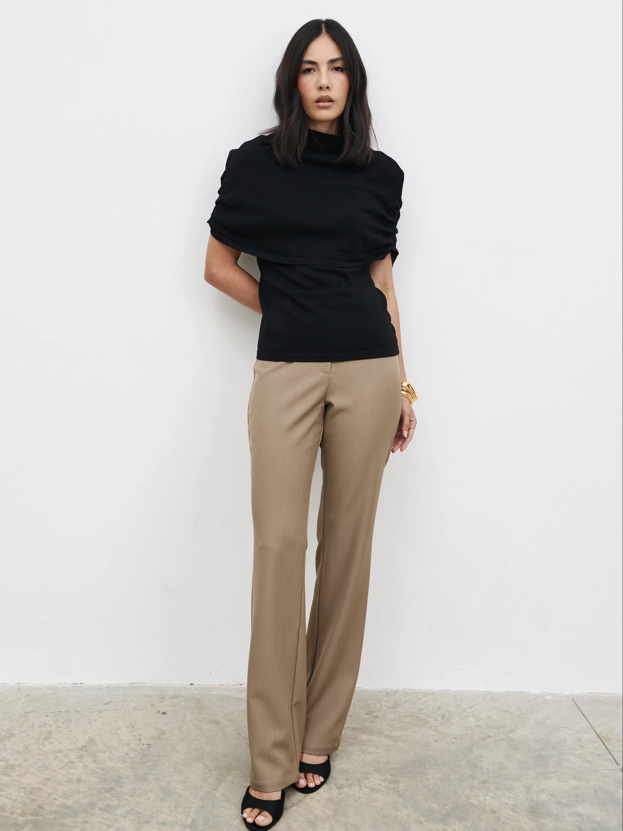 Hailee Slim Fit Trousers - Taupe - Image 4