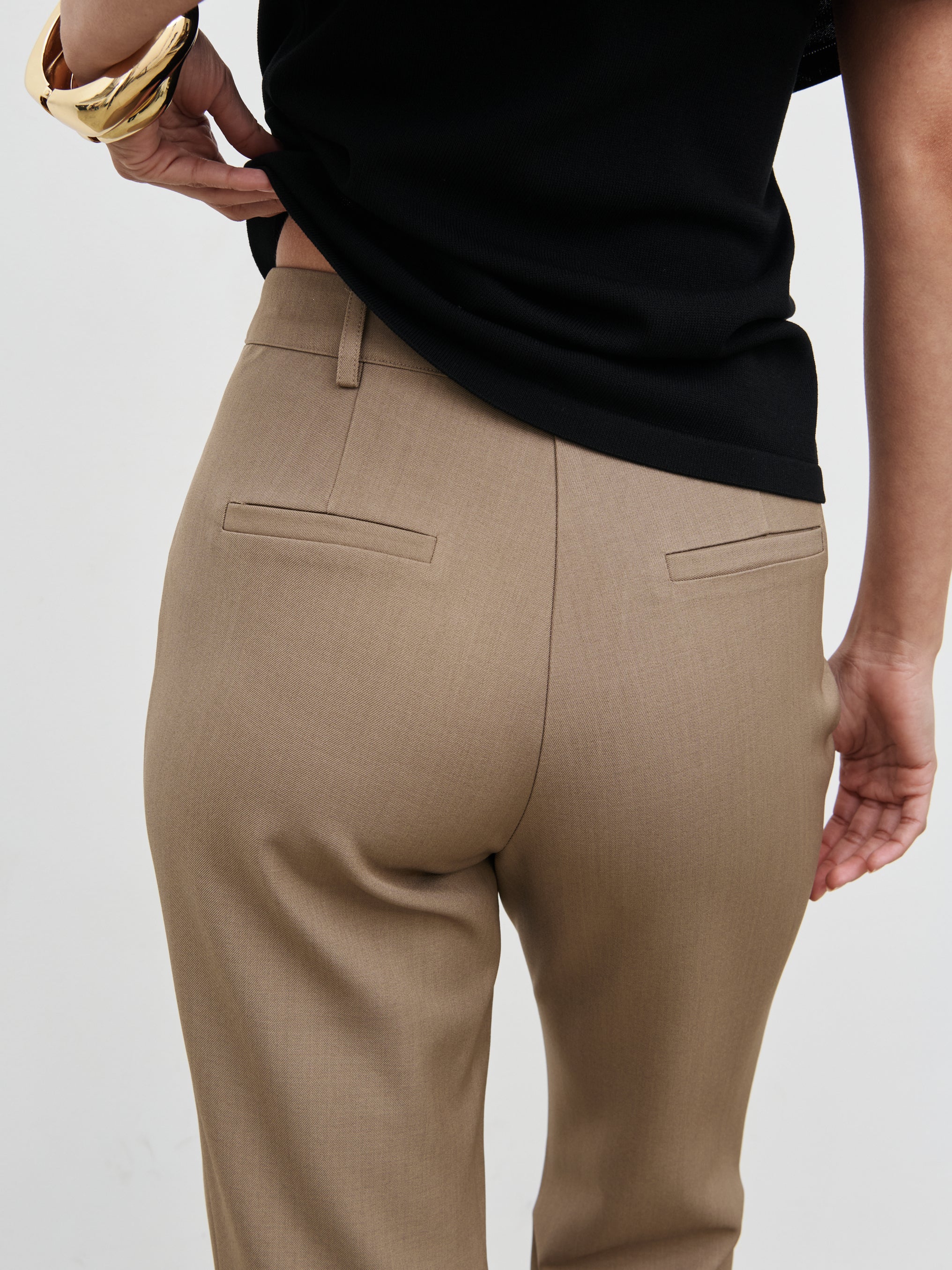 Hailee Slim Fit Trousers - Taupe - Image 6