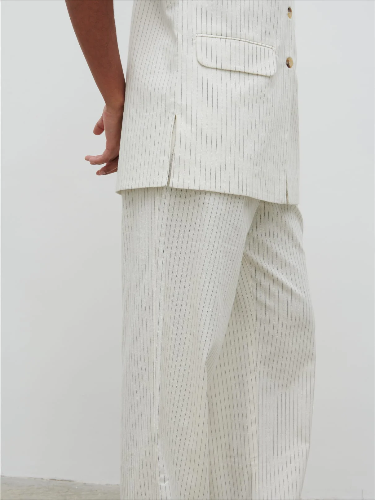 Harlee Waistcoat - Pinstripe - Image 4