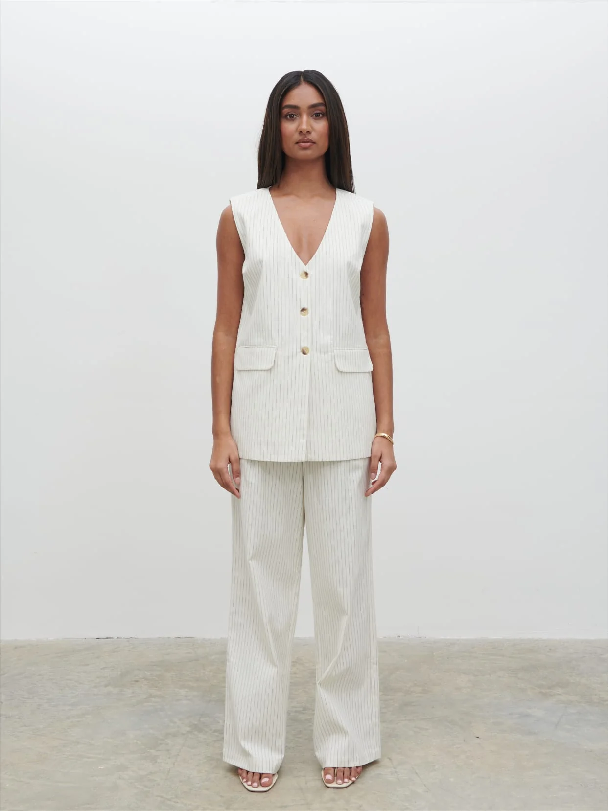 Harlee Waistcoat - Pinstripe - Image 7