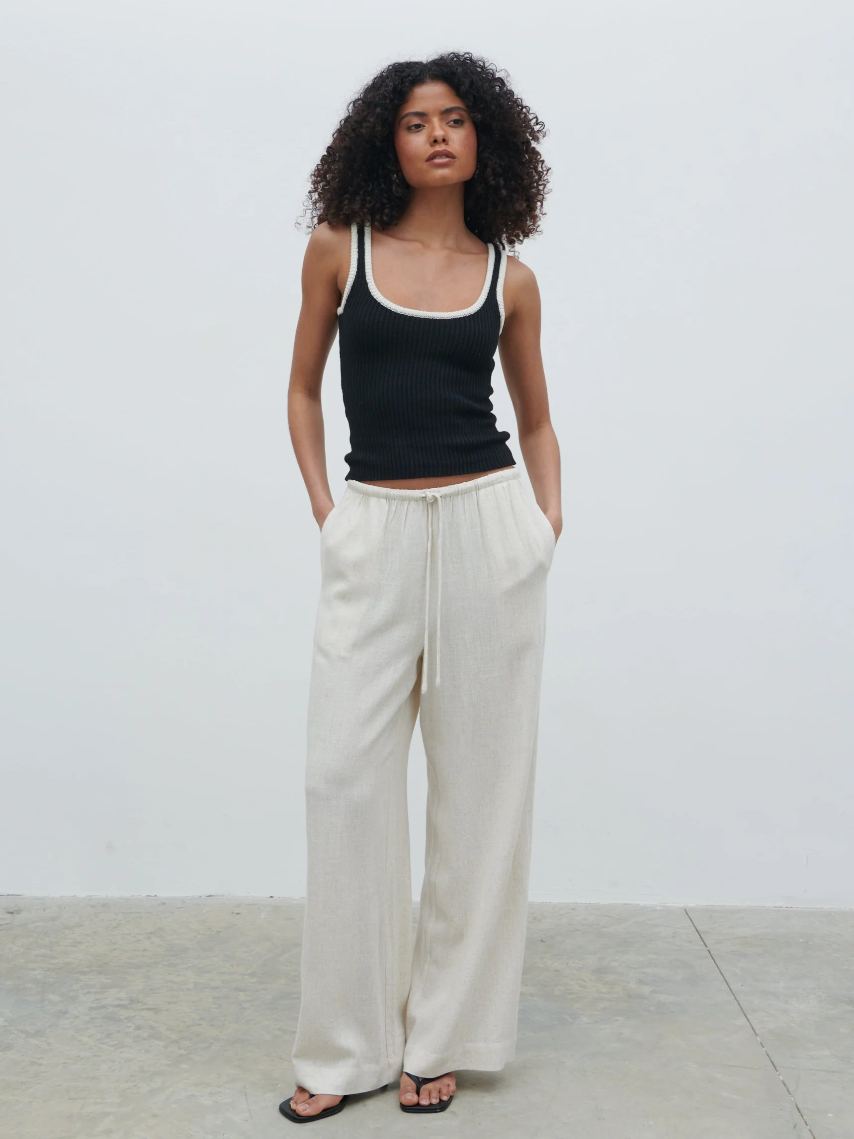 Hartley Knit Top - Black Contrast - Image 3
