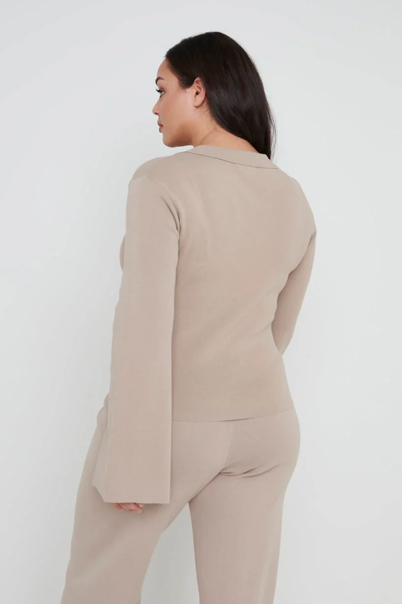Hayden Knit Top - Beige - Image 10