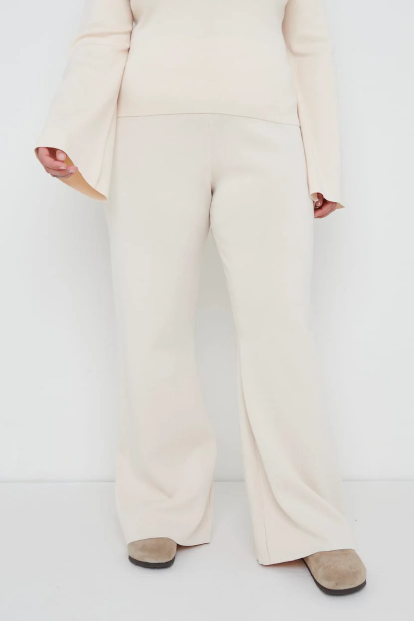 Hayden Knit Trousers - Cream - Image 5
