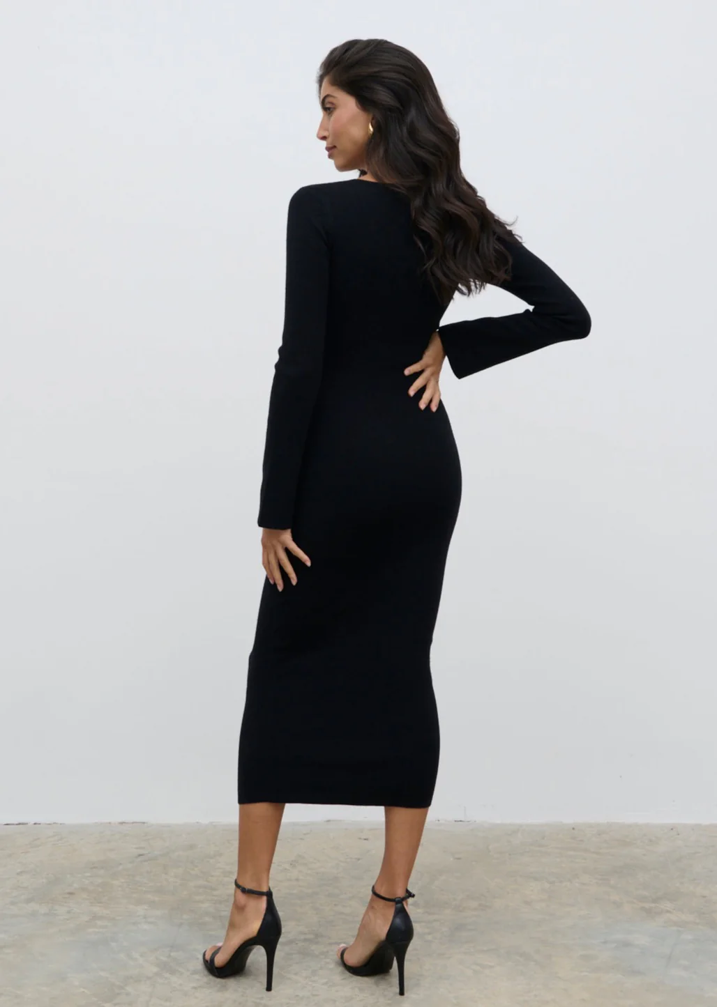 Jacklin Wrap Midaxi Dress - Black - Image 4