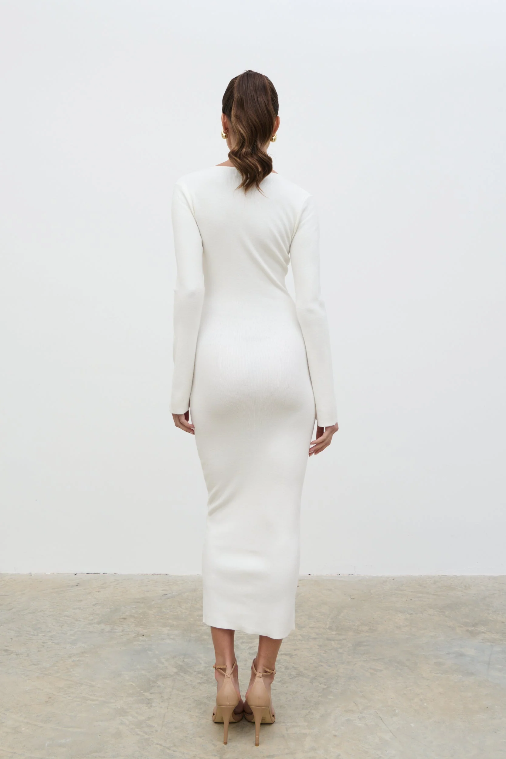 Jacklin Wrap Midaxi Dress - Cream - Image 8