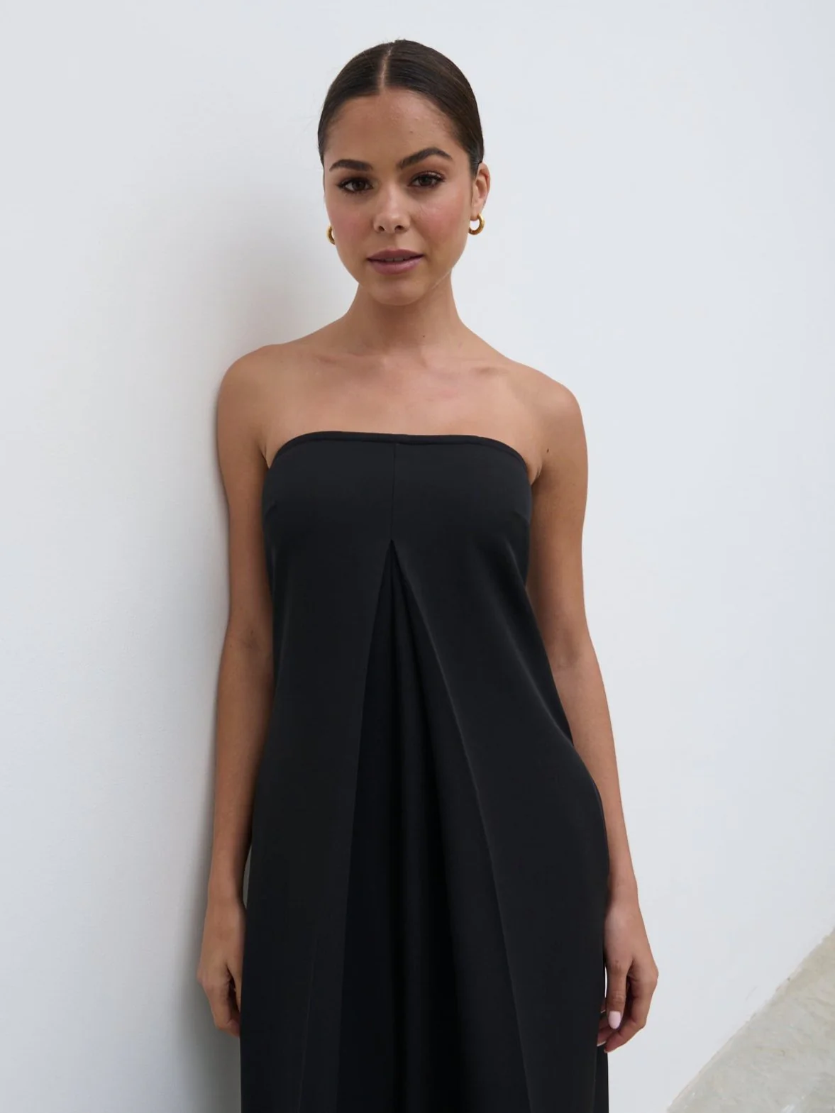 Jaden Bandeau Wide Leg Jumpsuit - Black - Image 10