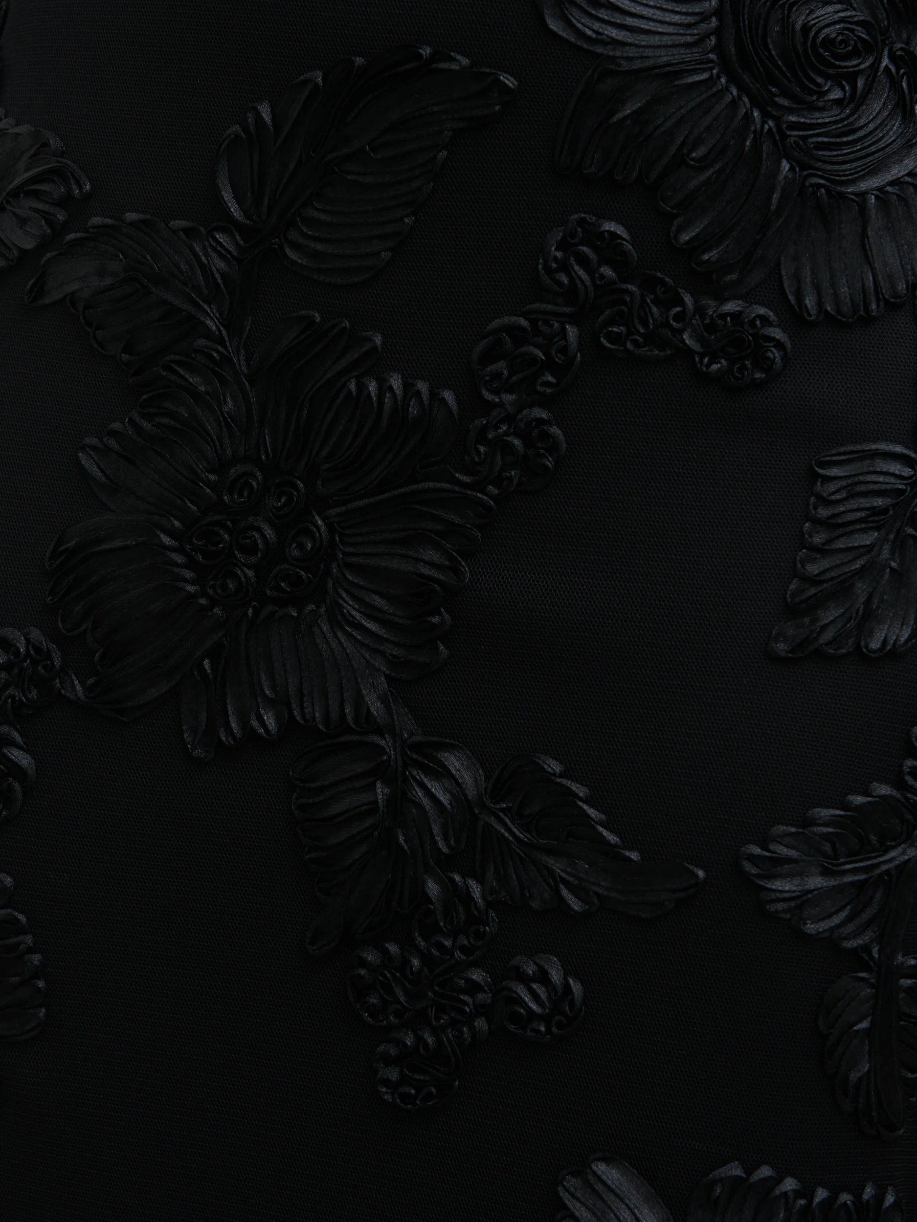 Jamila Cold Shoulder Maxi Dress - Black Jacquard Floral - Image 5