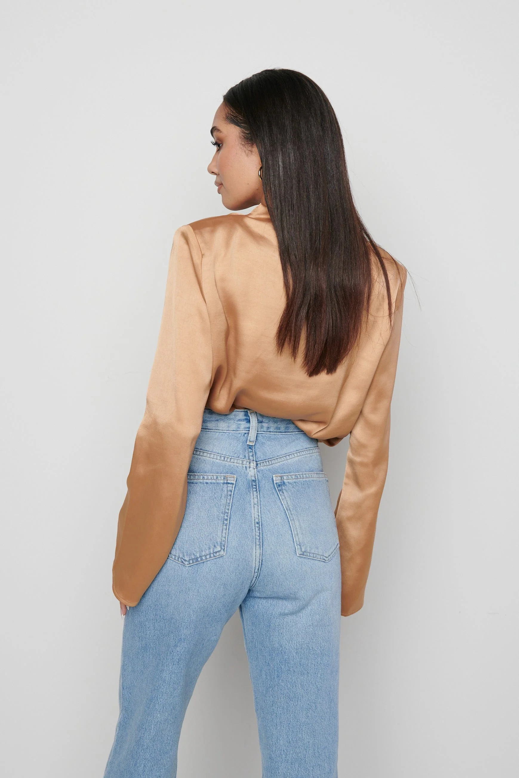 Jayda Cowl Neck Blouse - Brown - Image 5