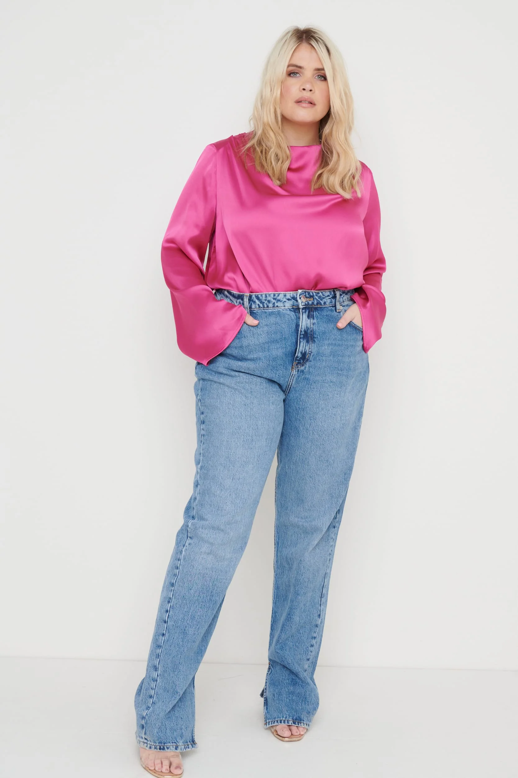 Jayda Cowl Neck Blouse - Pink - Image 7