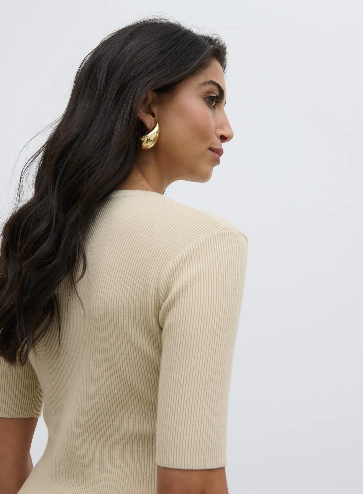 Jayla Knit Top - Beige - Image 4