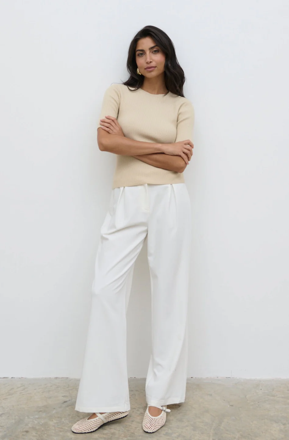 Jayla Knit Top - Beige - Image 5