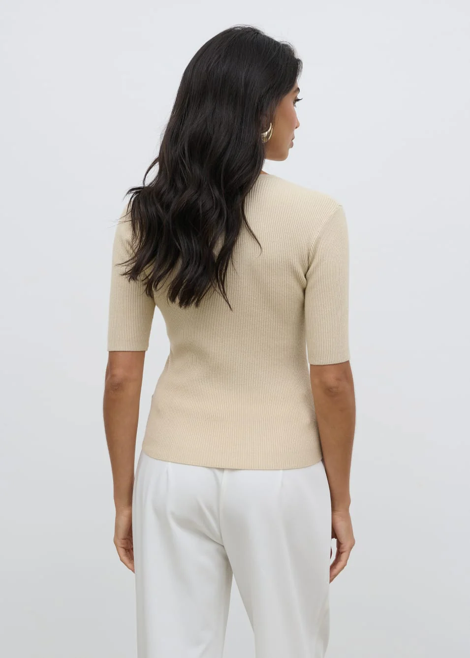 Jayla Knit Top - Beige - Image 6