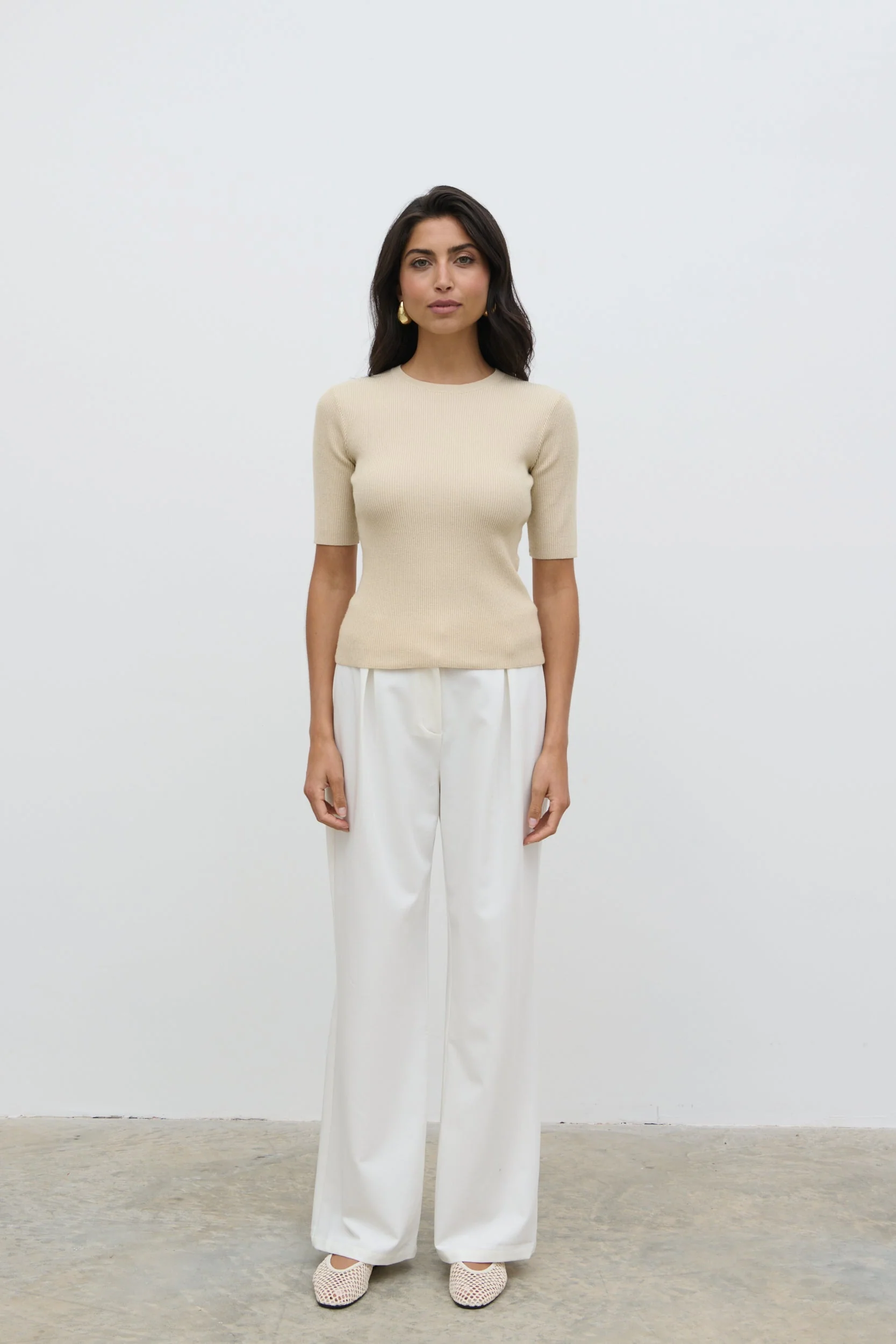 Jayla Knit Top - Beige - Image 7