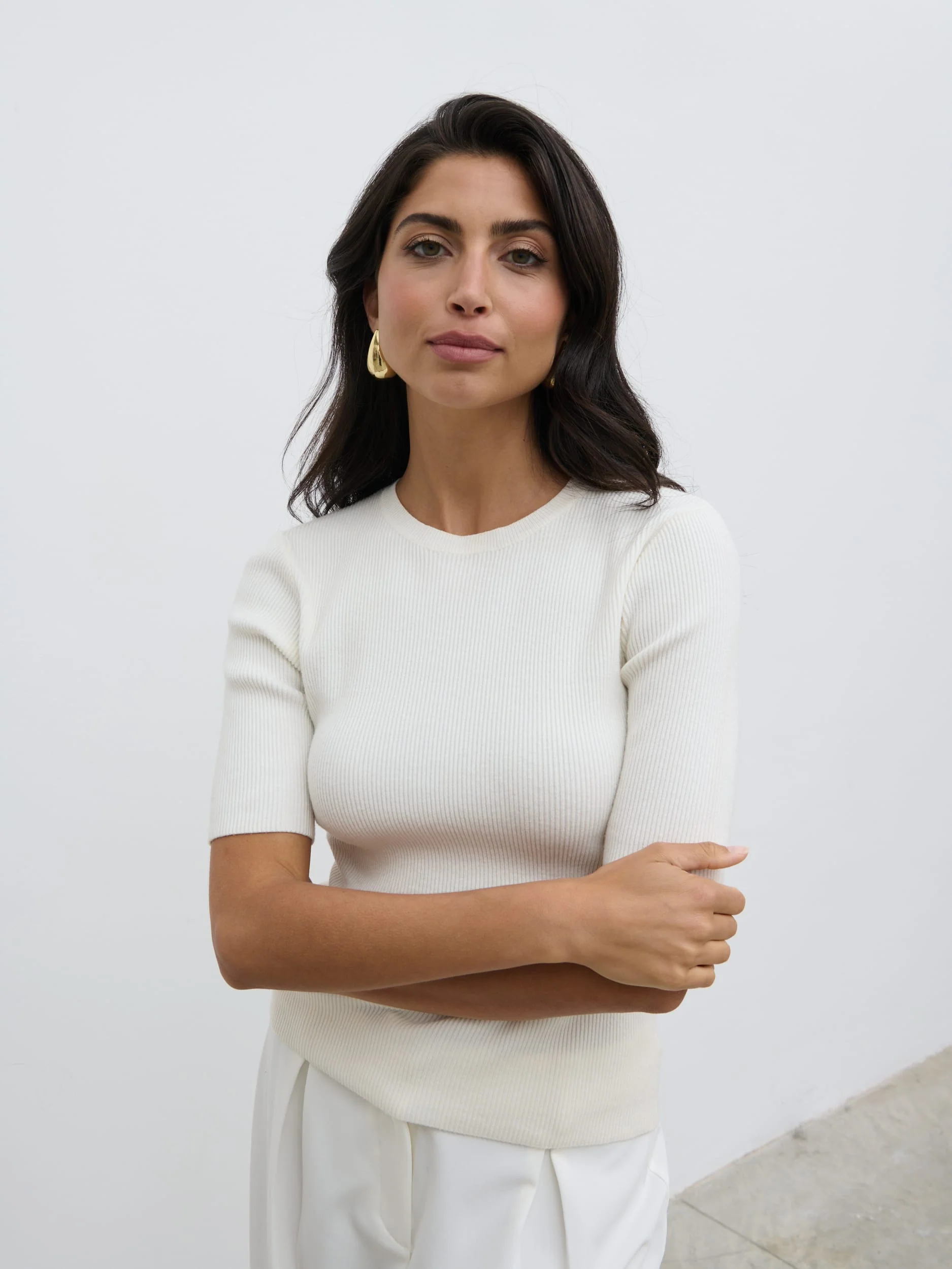 Jayla Knit Top - Cream - Image 3