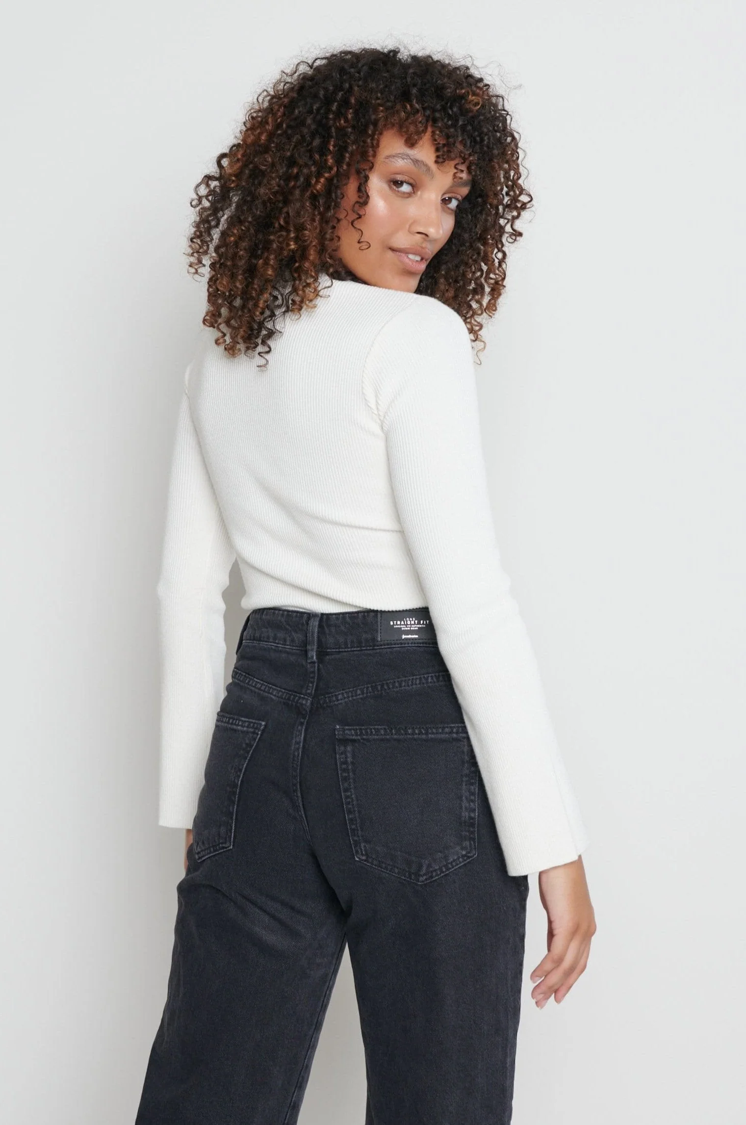 Jayla Long Sleeve Knit Top - Cream - Image 11
