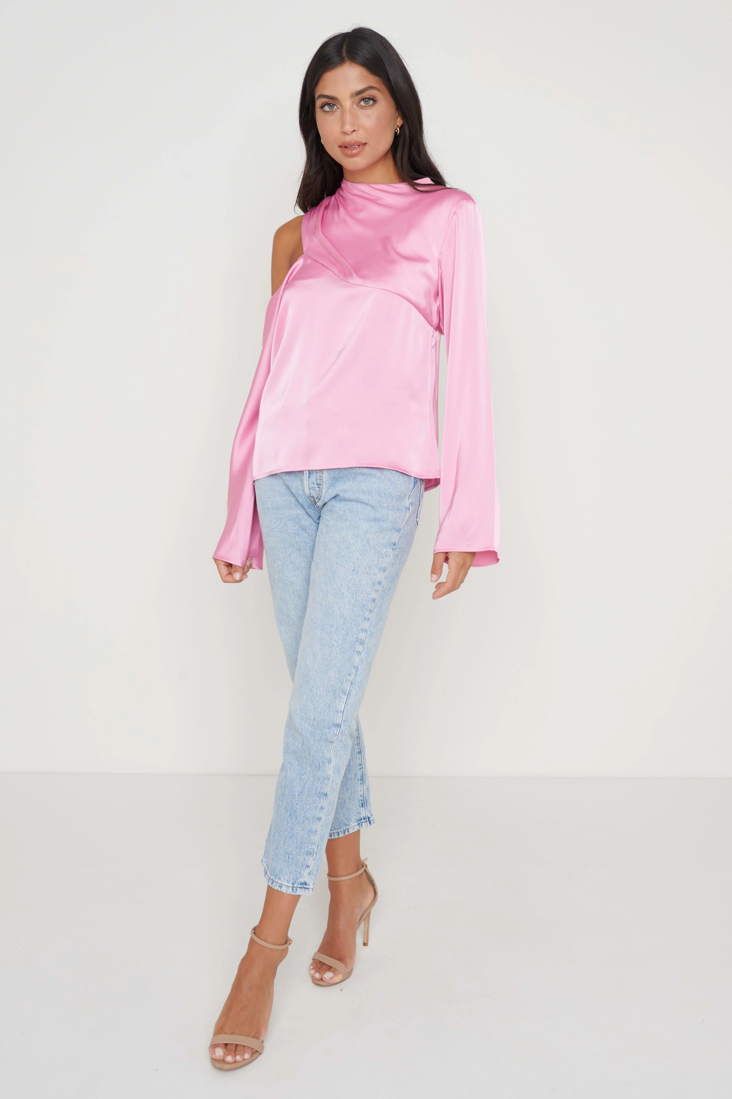 Jett Asymmetric Blouse - Pink - Image 5