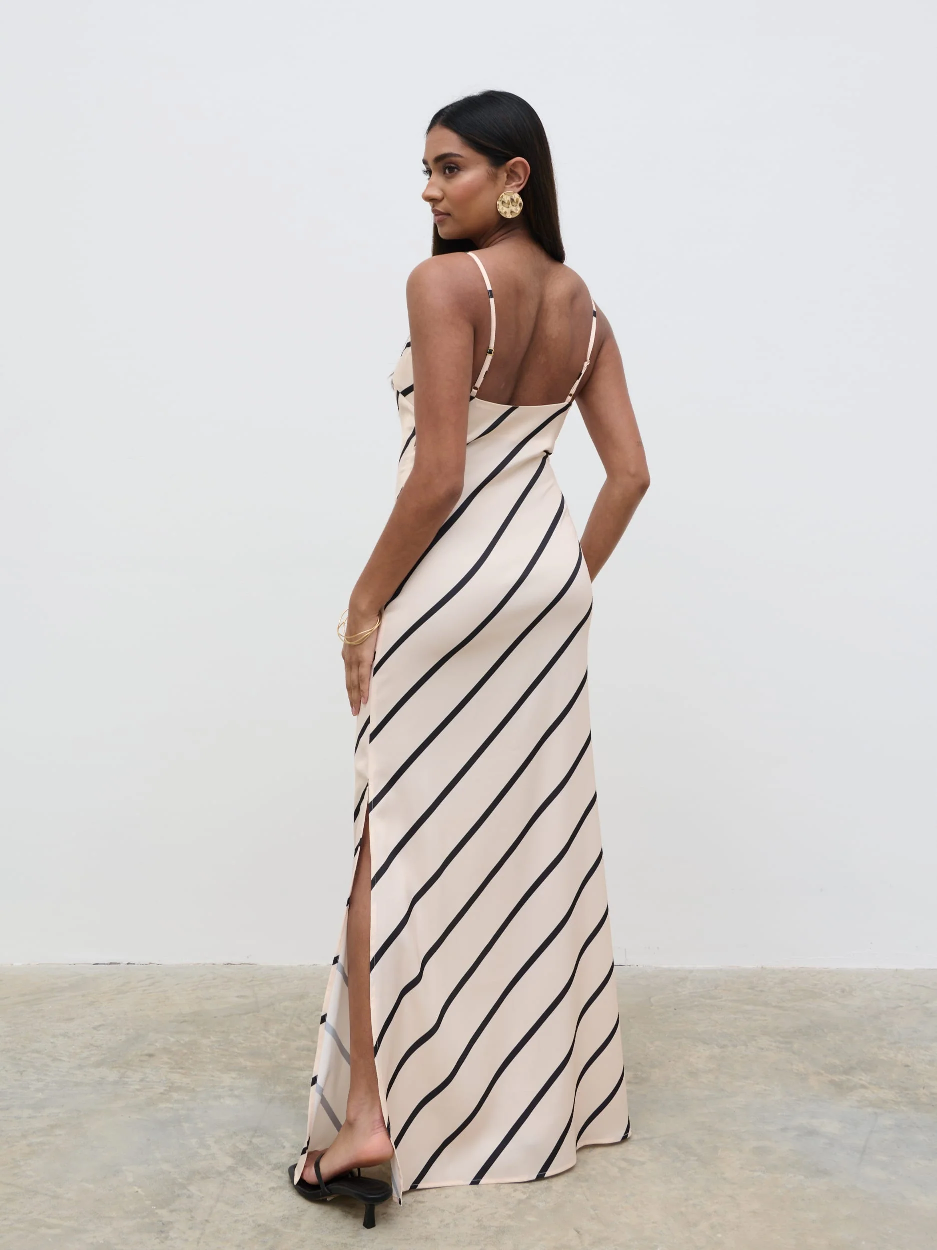 Jodina Maxi Dress - Asymmetric Stripe - Image 3