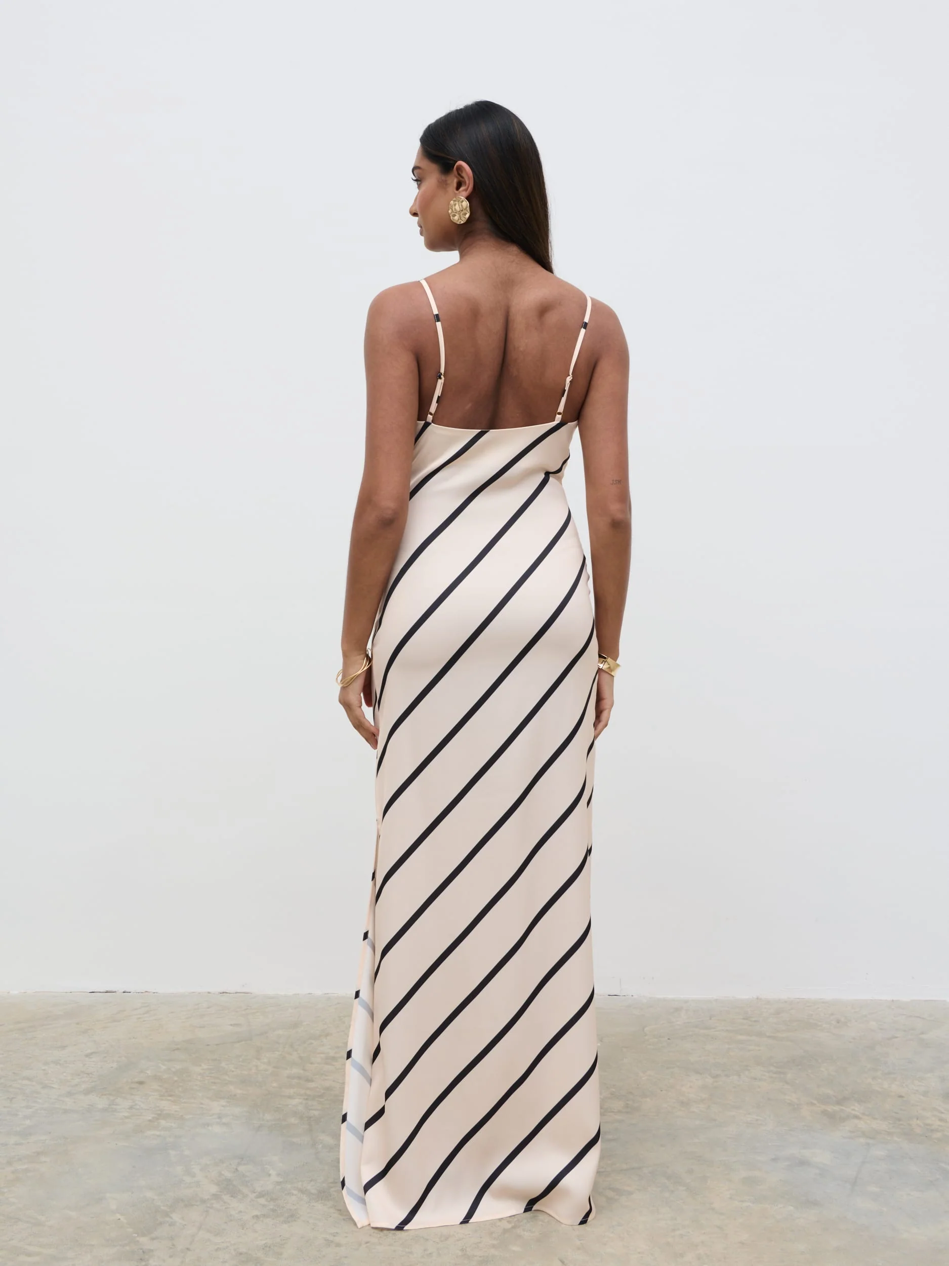 Jodina Maxi Dress - Asymmetric Stripe - Image 5