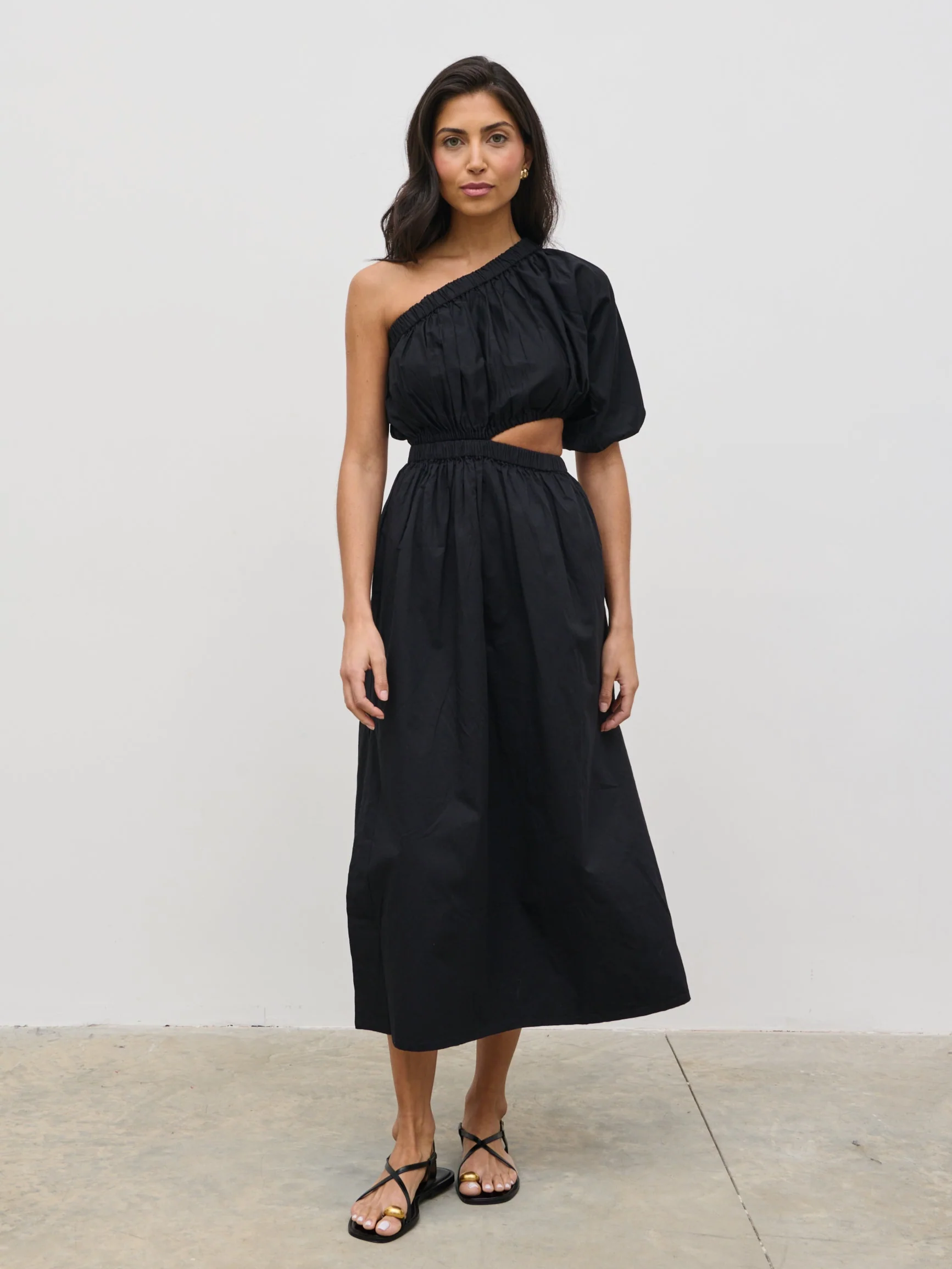 Jude Cut Out Midaxi Dress - Black - Image 4