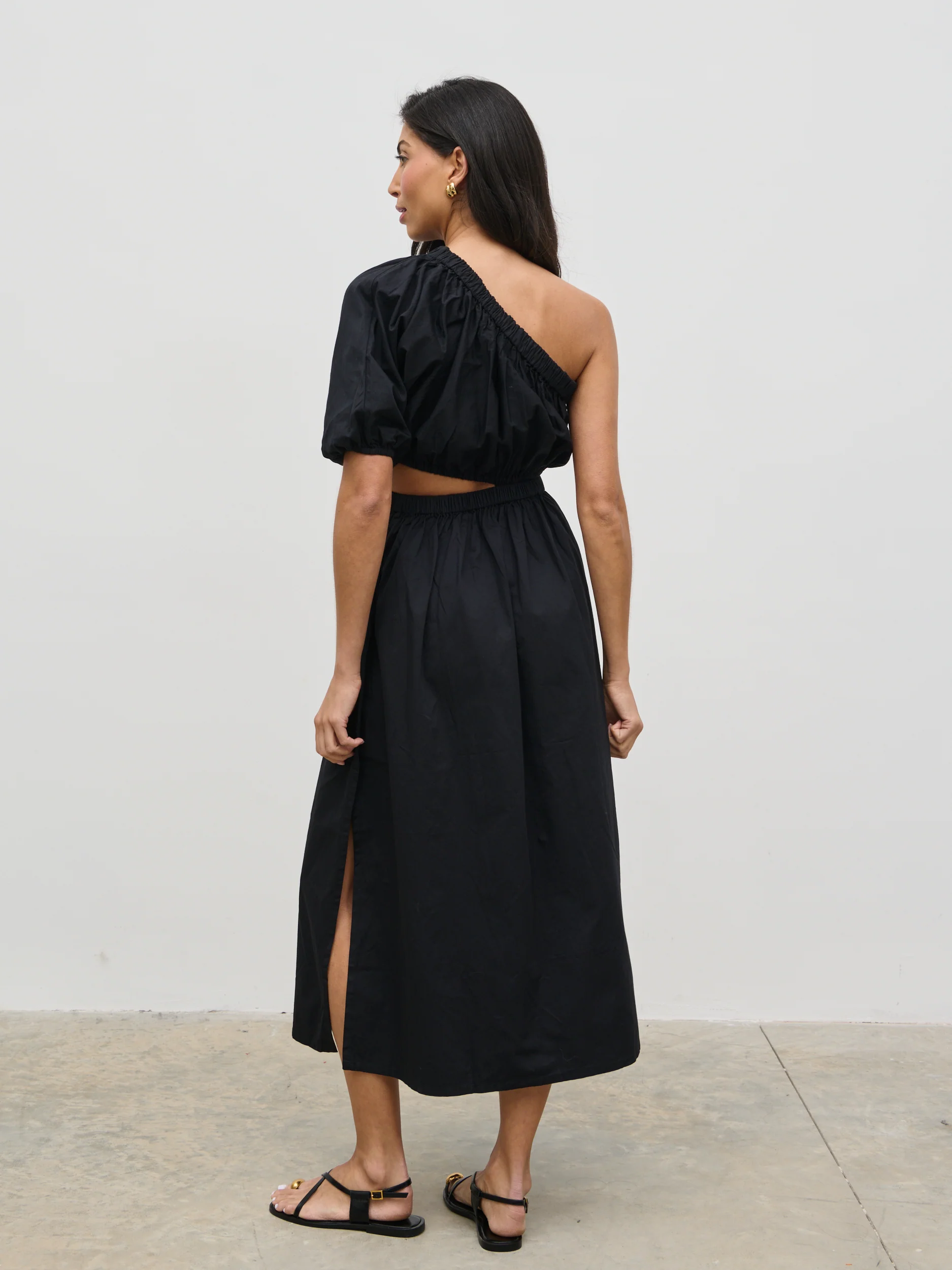 Jude Cut Out Midaxi Dress - Black - Image 6