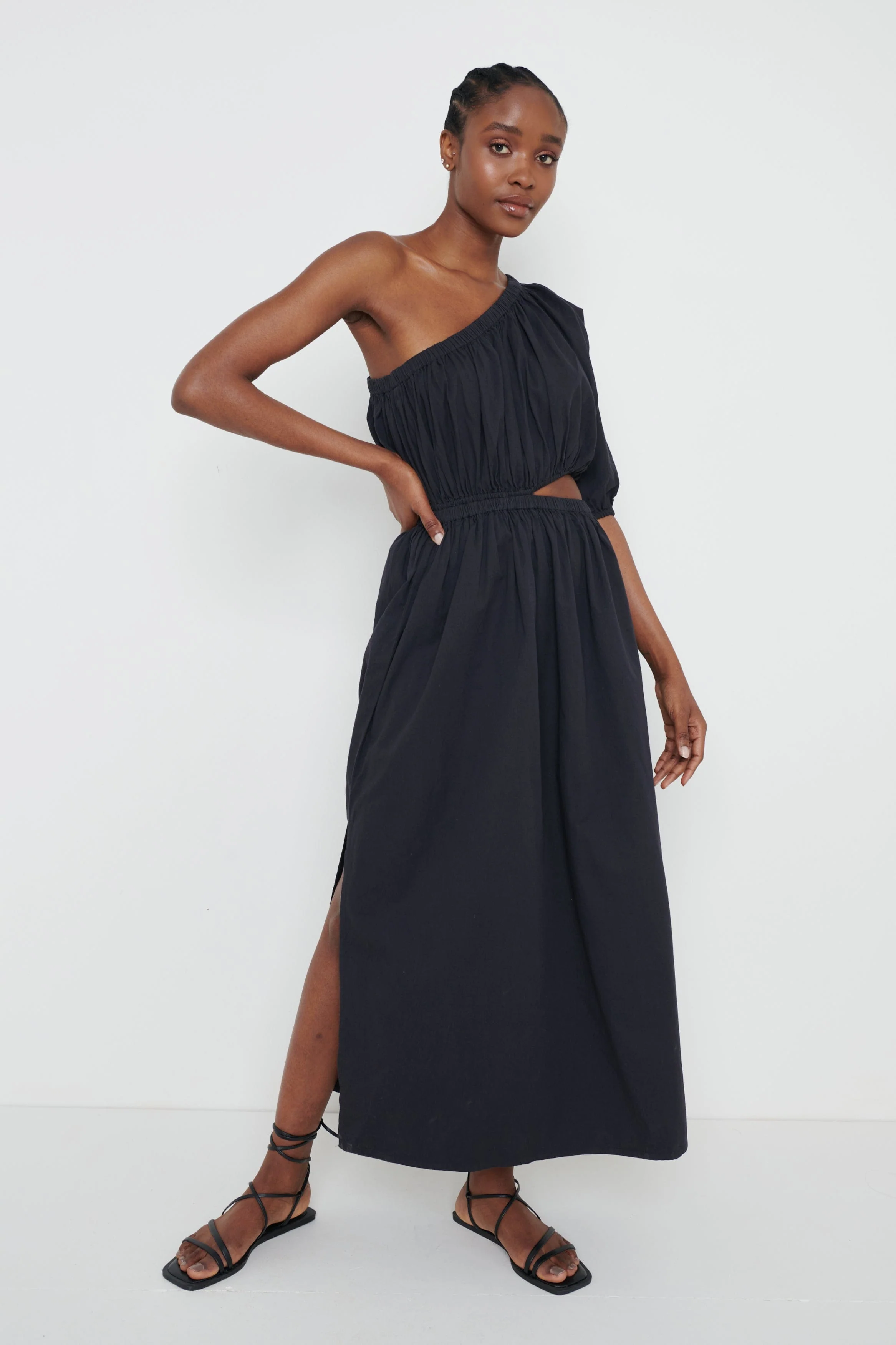 Jude Cut Out Midaxi Dress - Black - Image 7