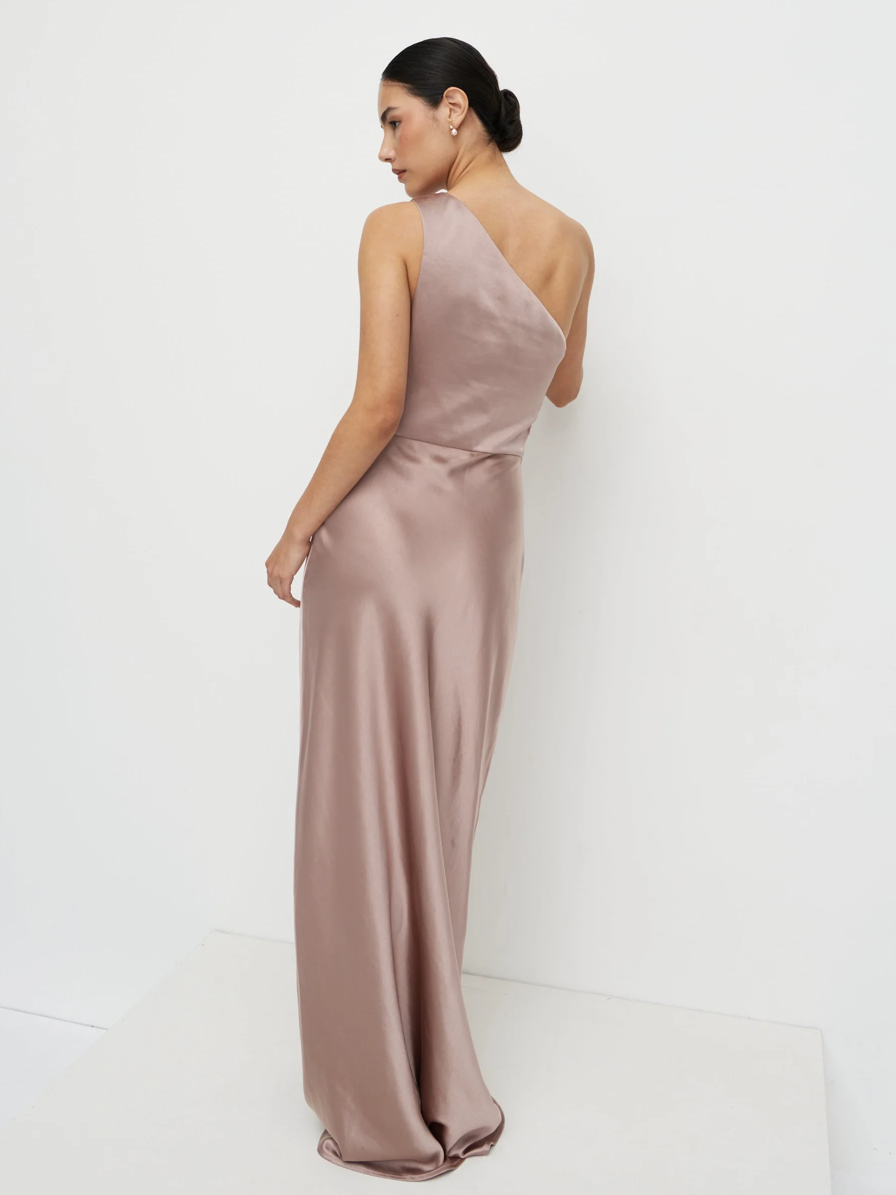 Juliet Ruched Satin Maxi Dress - Amethyst - Image 5