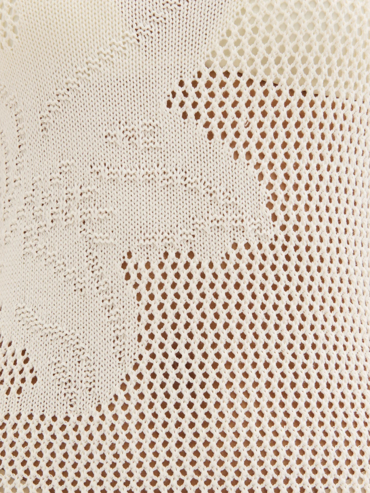 Kailani Floral Openwork Knit Dress - Cream - Image 8