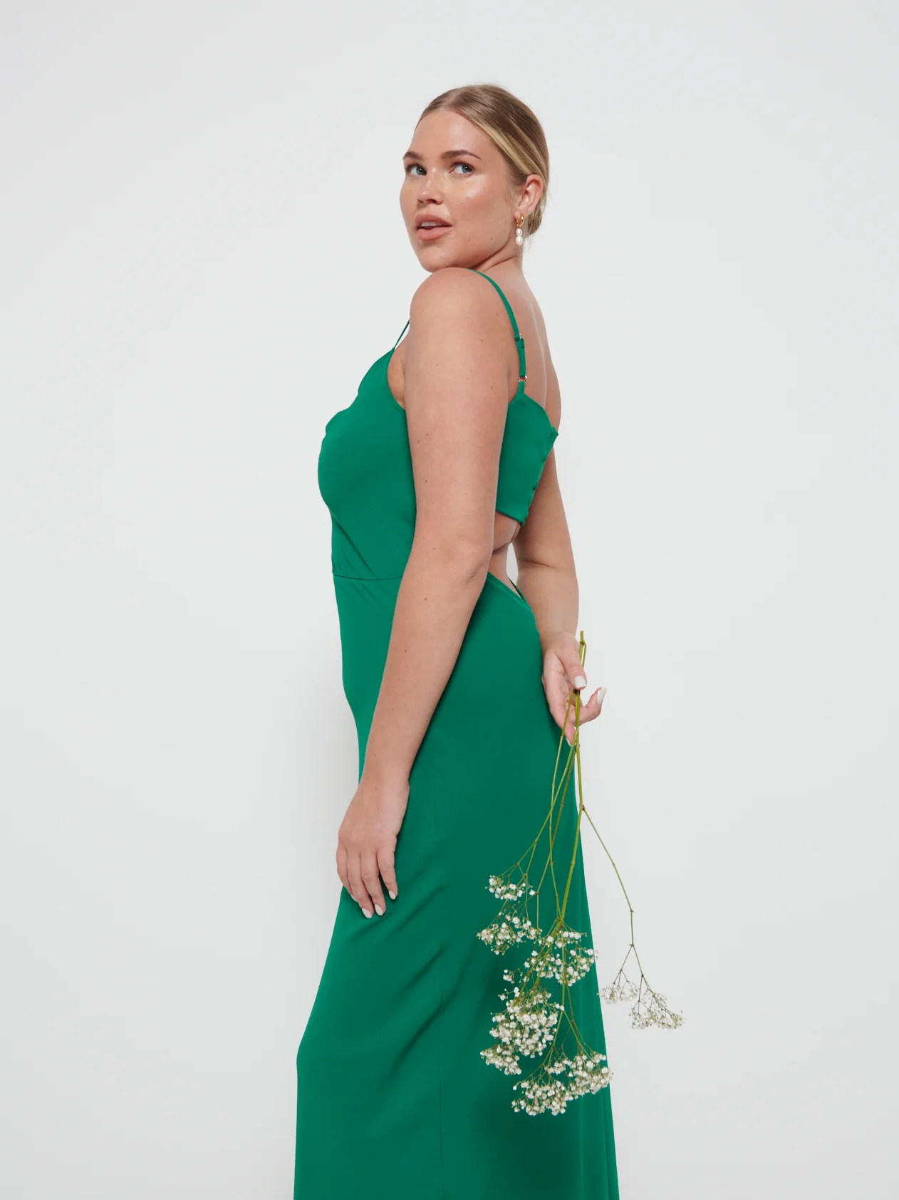 Keisha Chiffon Maxi Bridesmaid Dress - Emerald - Image 2