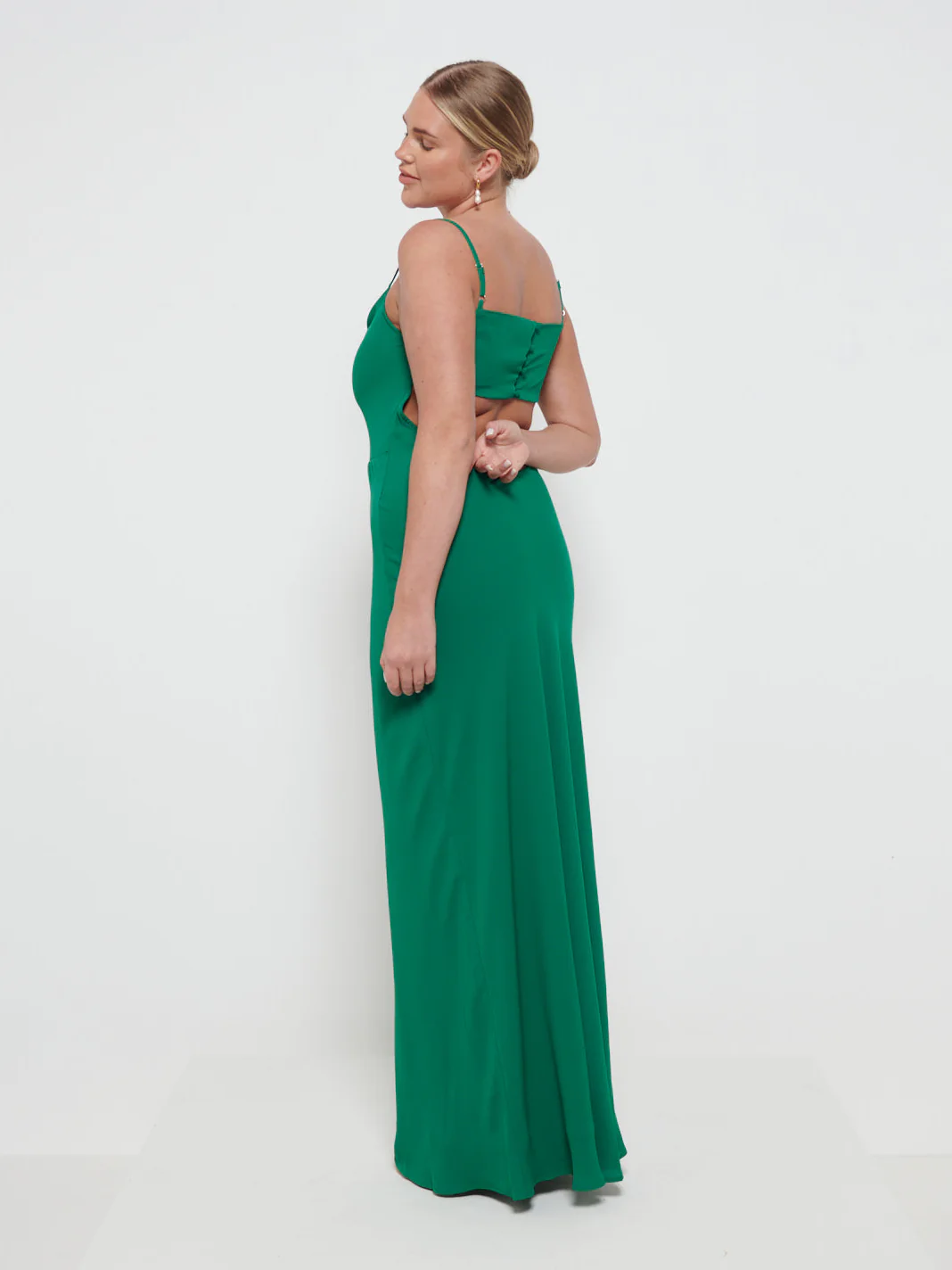 Keisha Chiffon Maxi Bridesmaid Dress - Emerald - Image 3