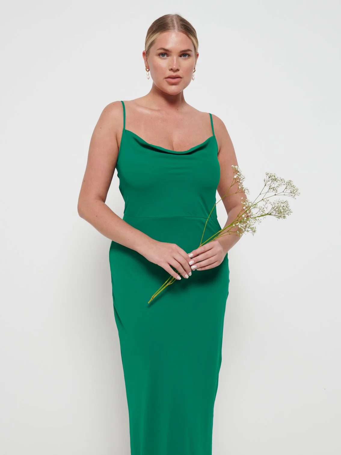 Keisha Chiffon Maxi Bridesmaid Dress - Emerald - Image 4