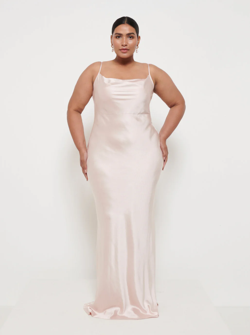 Keisha Maxi Bridesmaid Dress Curve - Matte True Blush - Image 4