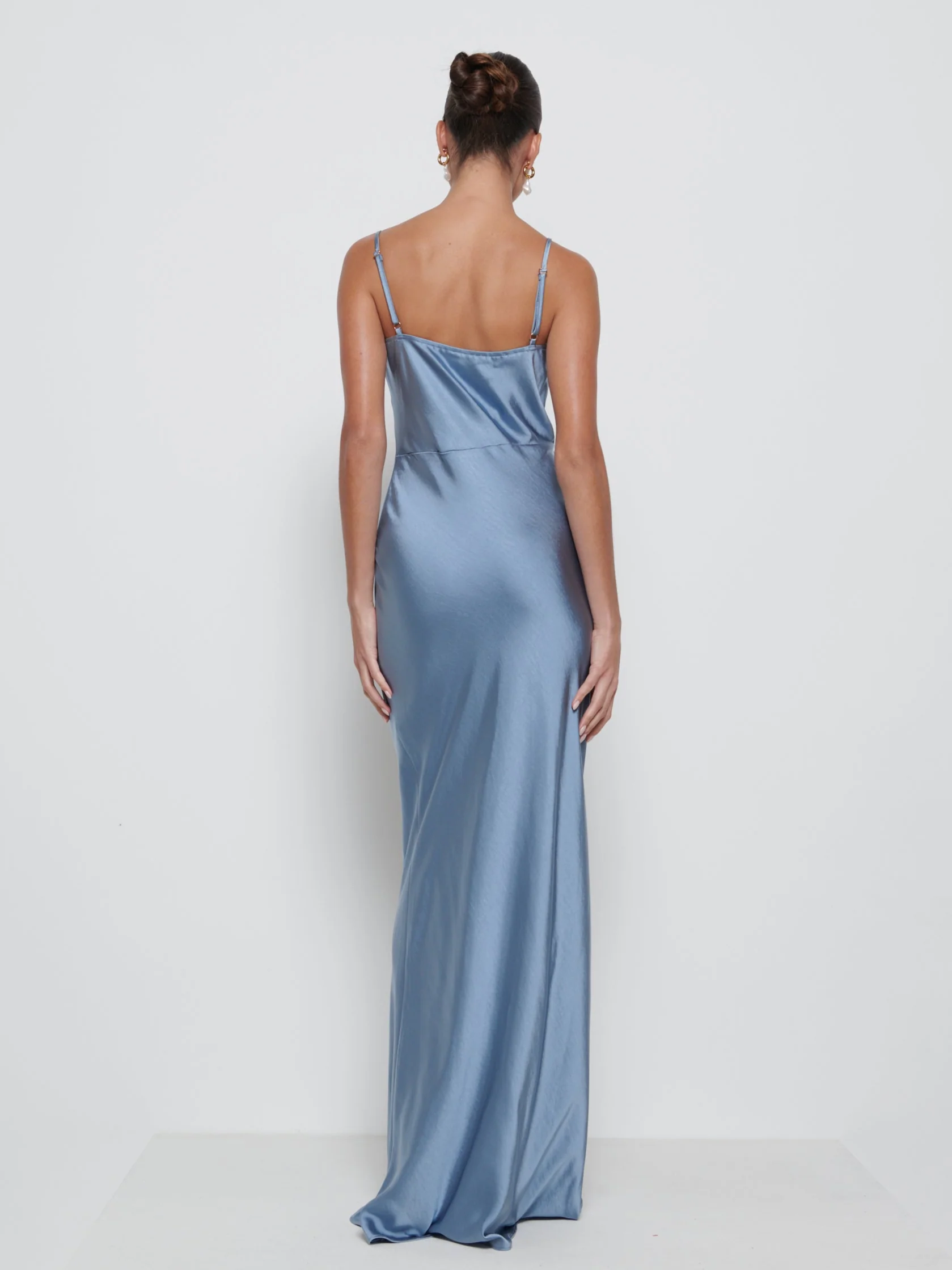 Keisha Maxi Bridesmaid Dress - Dusty Blue - Image 4