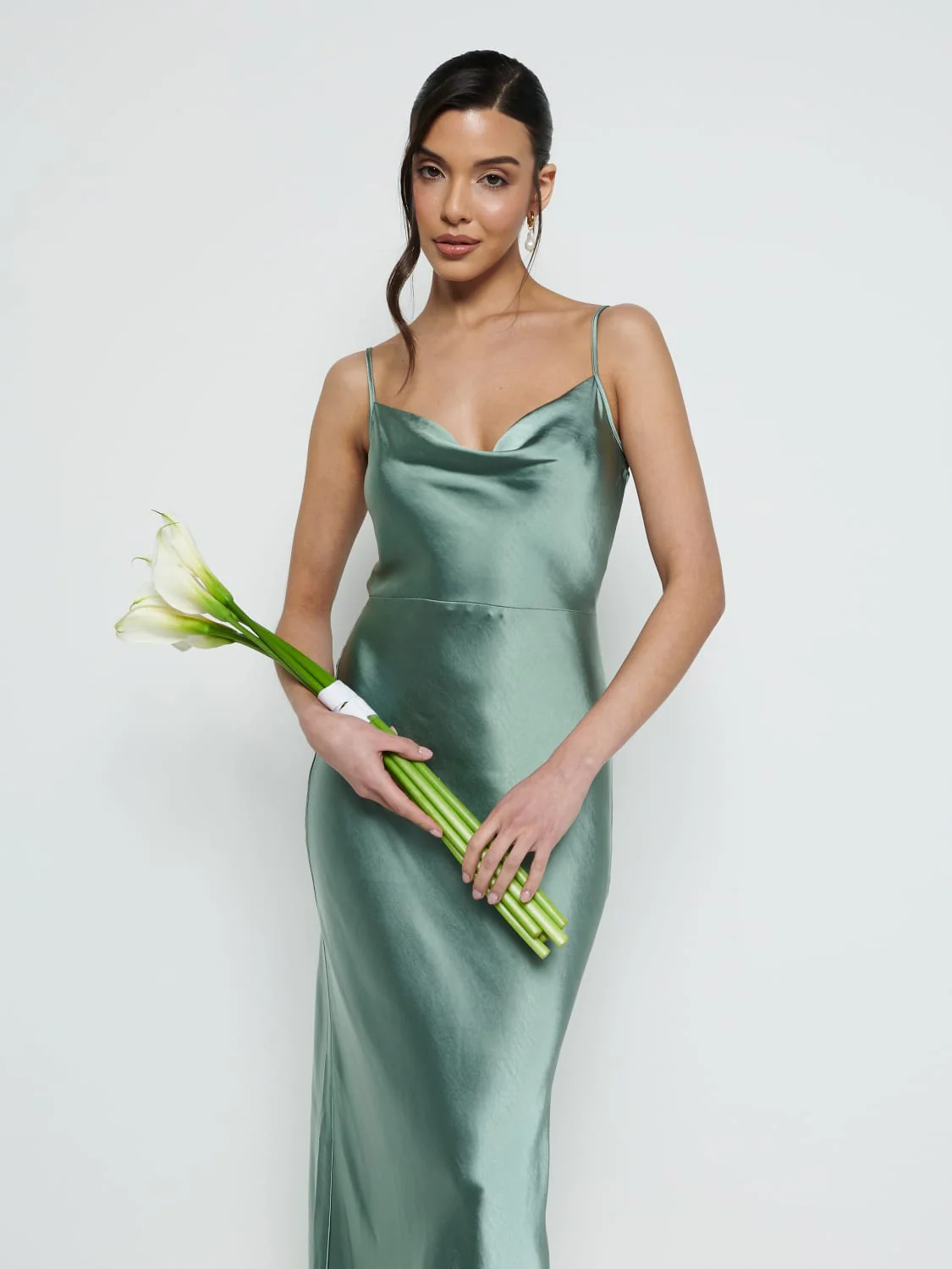Keisha Maxi Bridesmaid Dress - Eucalyptus - Image 2