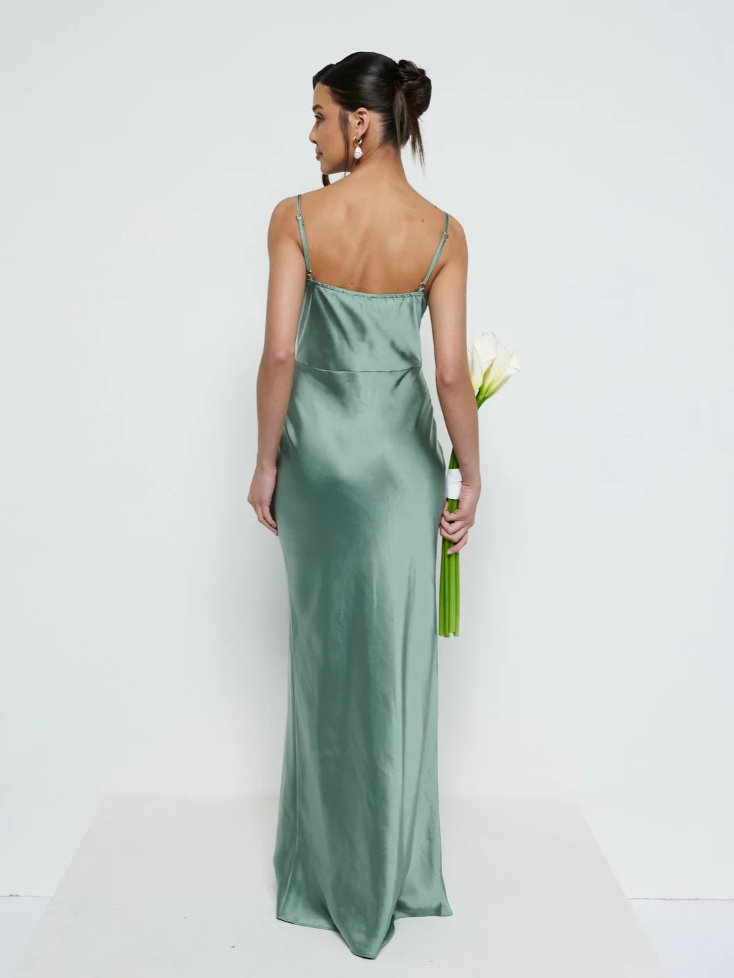 Keisha Maxi Bridesmaid Dress - Eucalyptus - Image 3