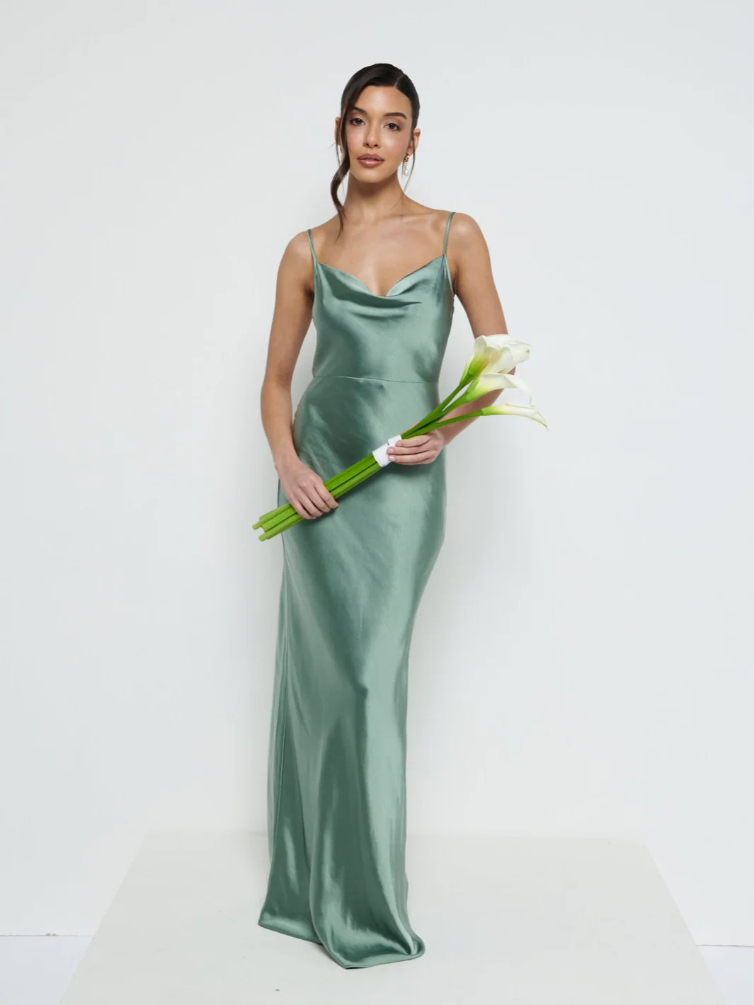 Keisha Maxi Bridesmaid Dress - Eucalyptus - Image 4
