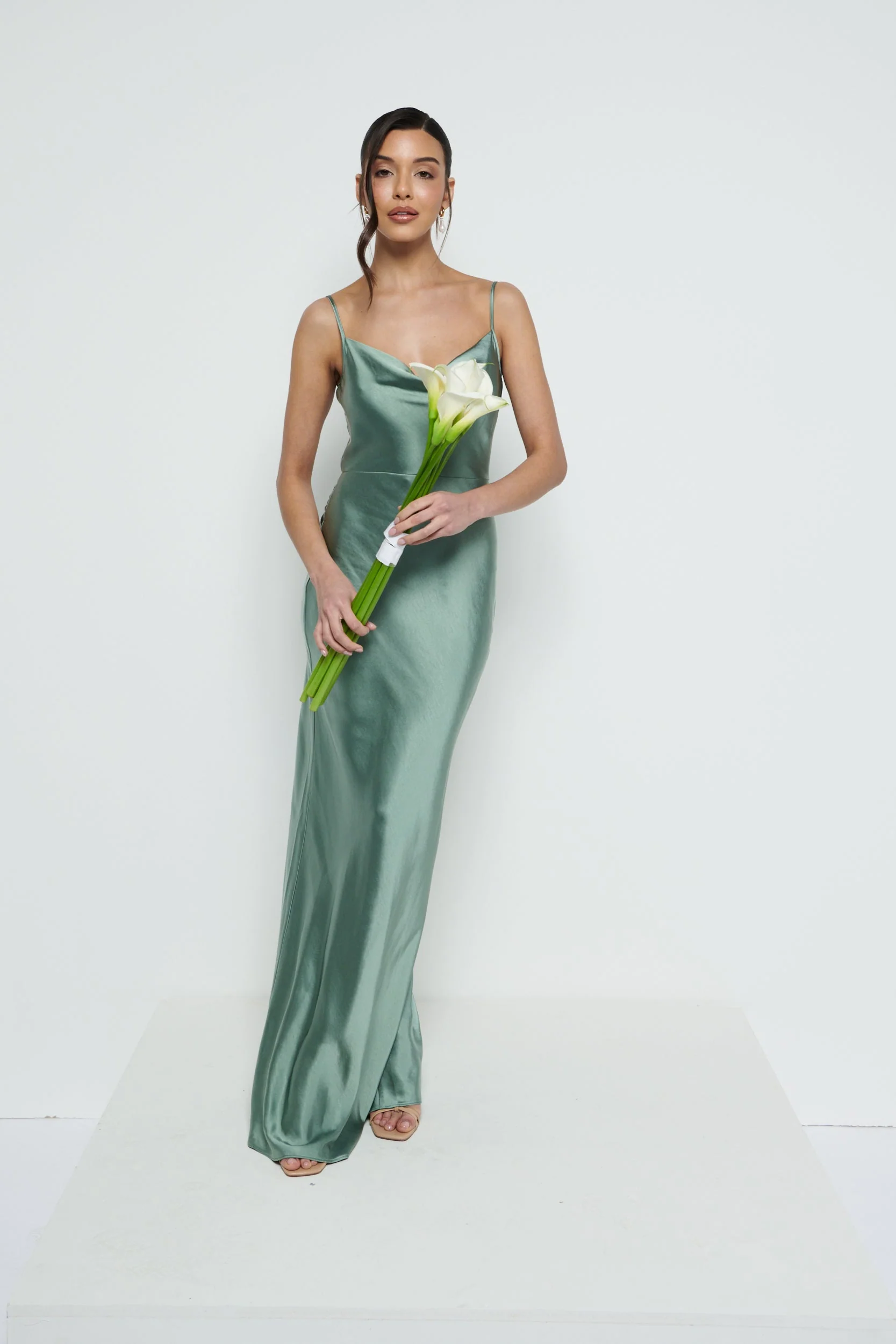 Keisha Maxi Bridesmaid Dress - Eucalyptus - Image 5