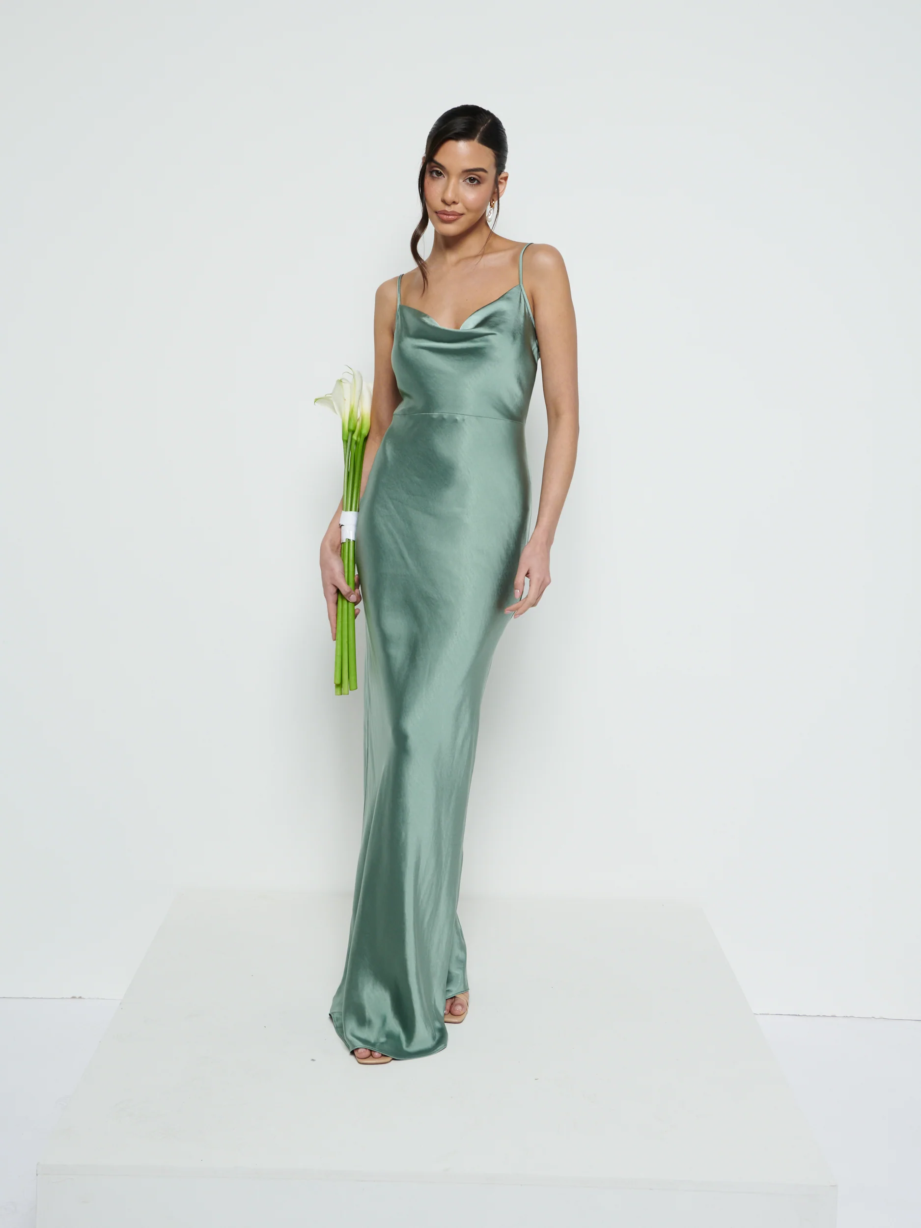 Keisha Maxi Bridesmaid Dress - Eucalyptus - Image 6