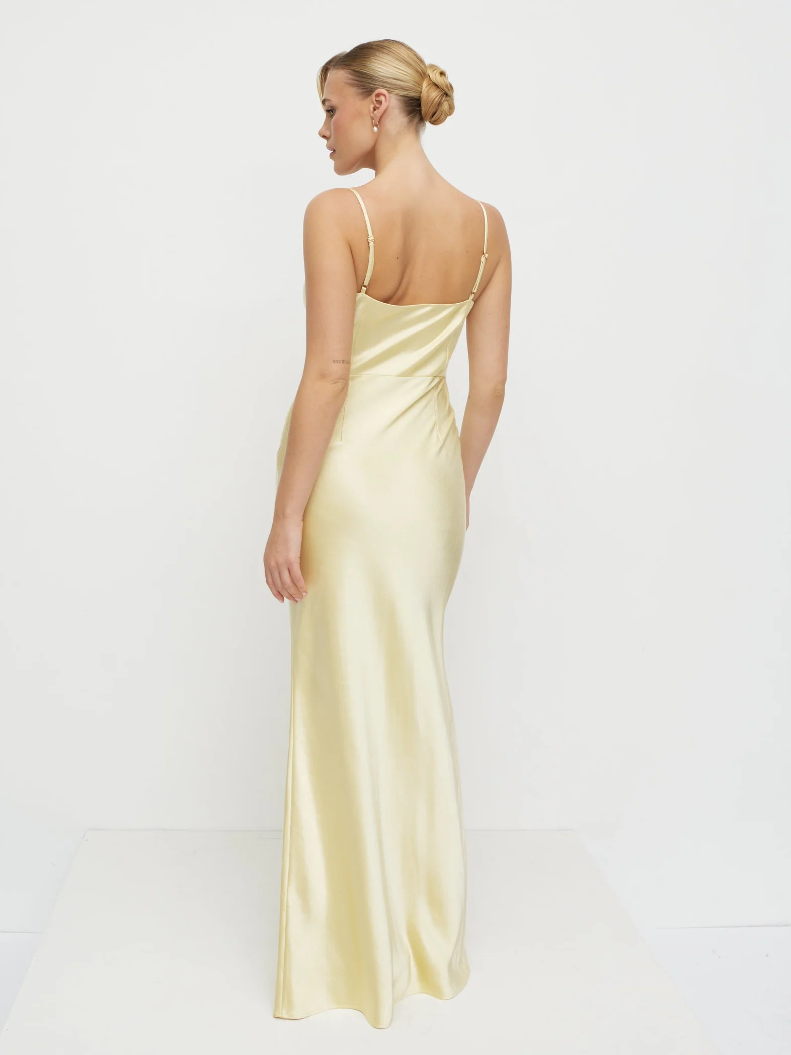 Keisha Maxi Bridesmaid Dress - Lemon - Image 4