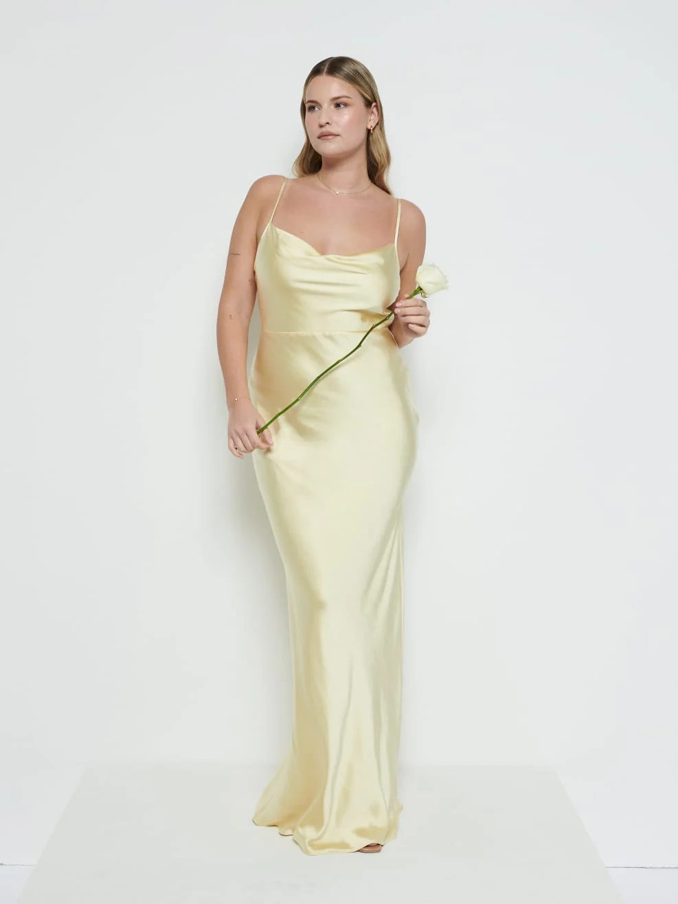 Keisha Bridesmaid Maxi Dress - Lemon - Image 4