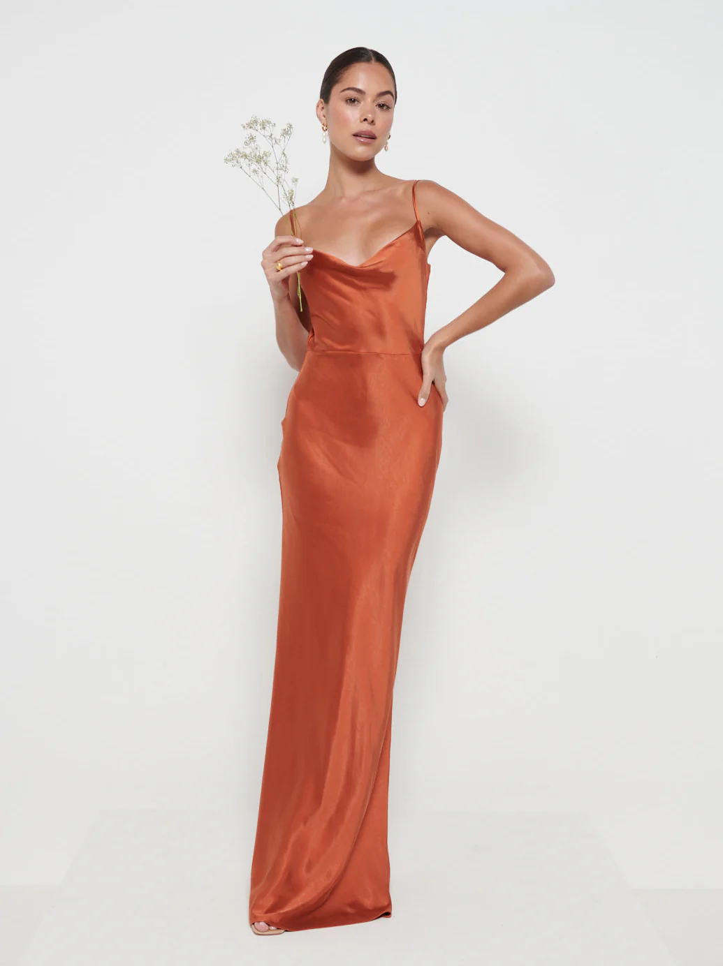 Keisha Maxi Bridesmaid Dress - Matte Copper - Image 4